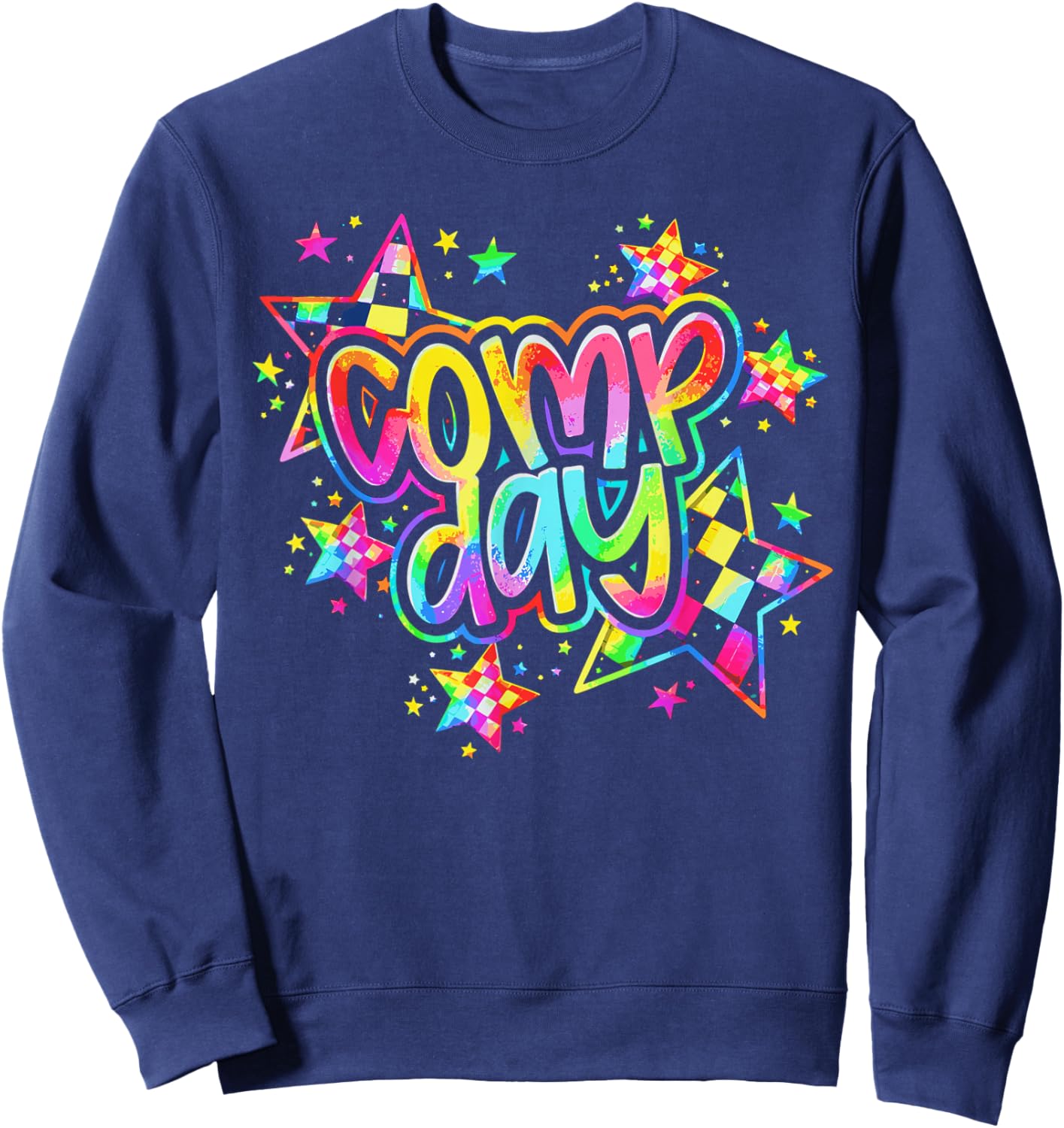 Comp Day Cheer Competition Season Cheerleading Graphic Sweatshirt - Sweatshirt | Navy