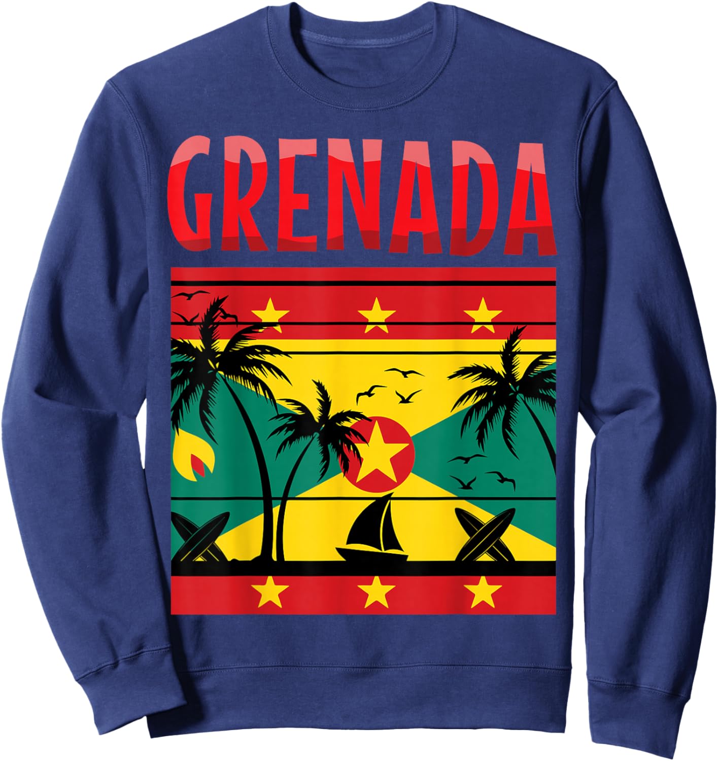 Grenada Flag Grenadian Grenada Independence Proud Grenada Sweatshirt - Sweatshirt | Navy
