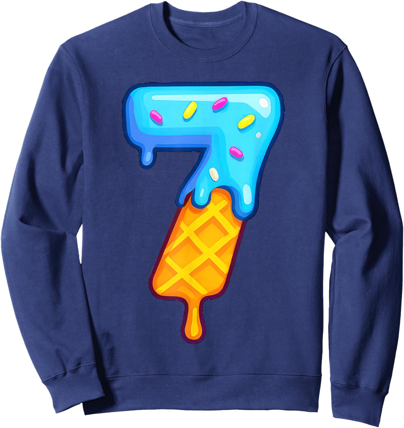67 Meme Matching Couple Halloween Costume Ice Cream 7 Seven Sweatshirt - Sweatshirt | Navy