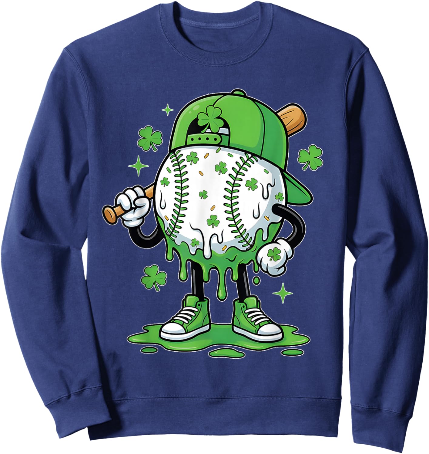 Baseball Drip Icecream Apparel Youth Boy St Patricks Day Sweatshirt - Sweatshirt | Navy