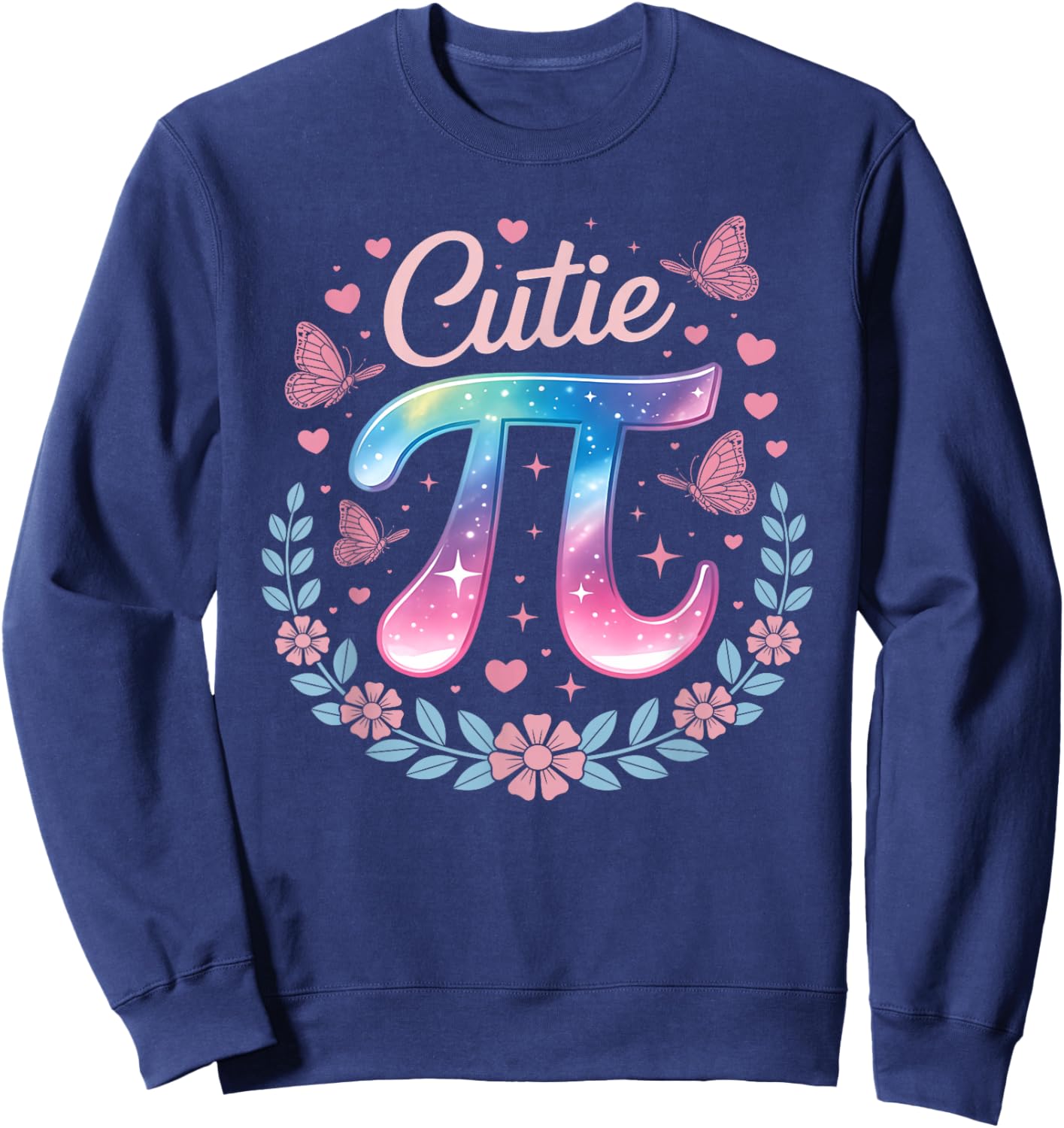Cutie Pi Day Women Kids Men Toddler Math Teacher Student Kid Sweatshirt - Sweatshirt | Navy