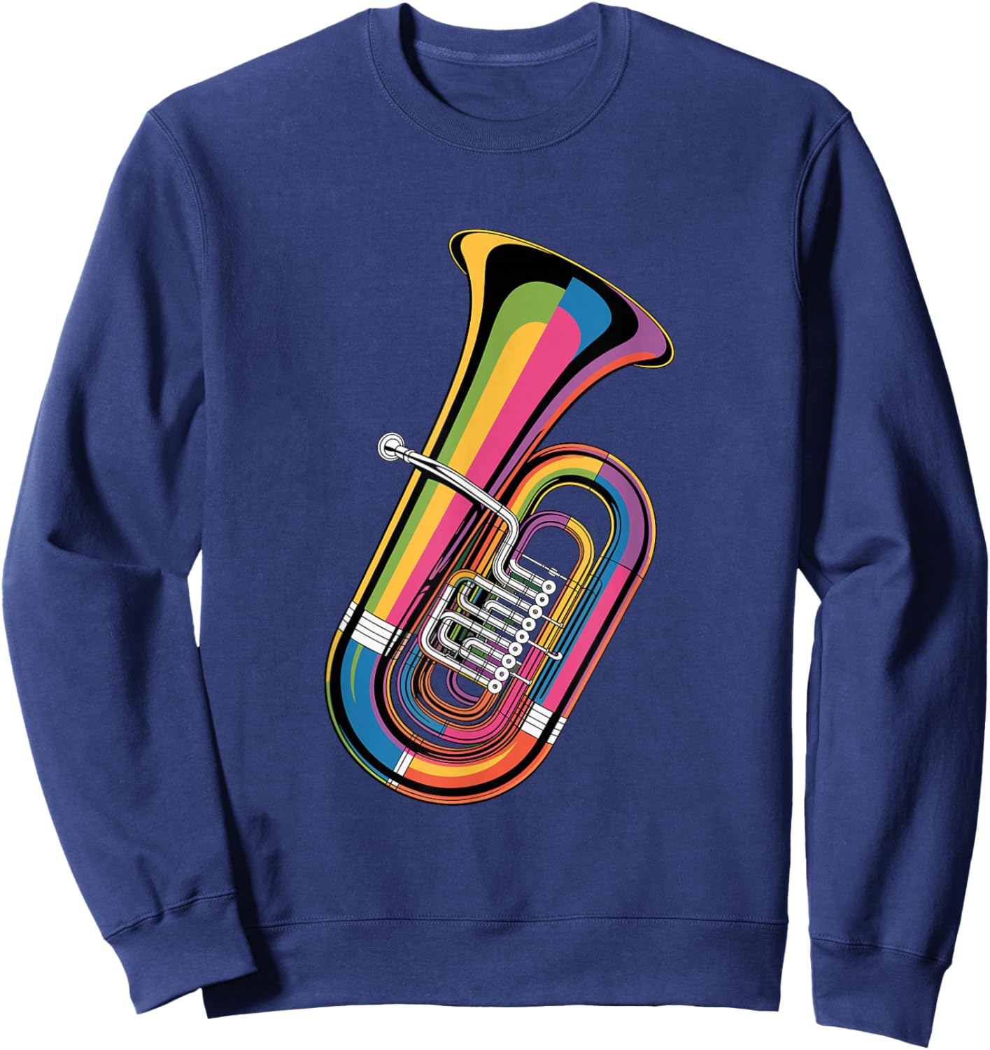 Paint Art Tuba Tubist Sweatshirt - Sweatshirt | Navy