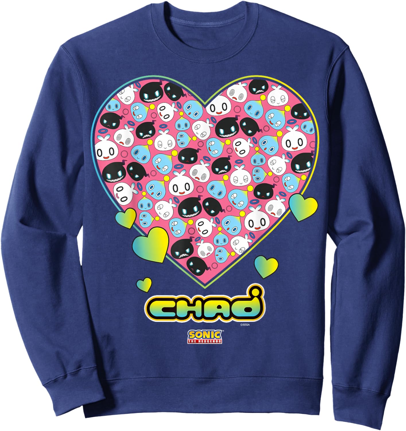 Sonic The Hedgehog Sweet Chao Valentine's Day Sweatshirt - Sweatshirt | Navy
