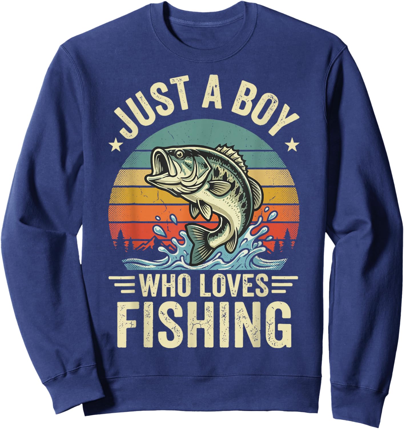Just A Boy Who Loves Fishing Sweatshirt - Sweatshirt | Navy