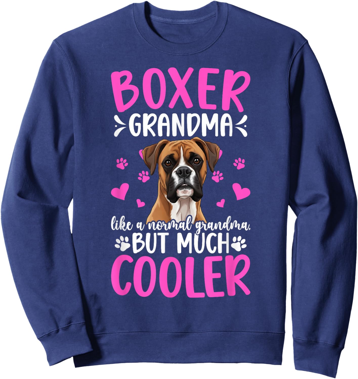 Boxer Grandma Definition Boxer Grandmother Sweatshirt - Sweatshirt | Navy