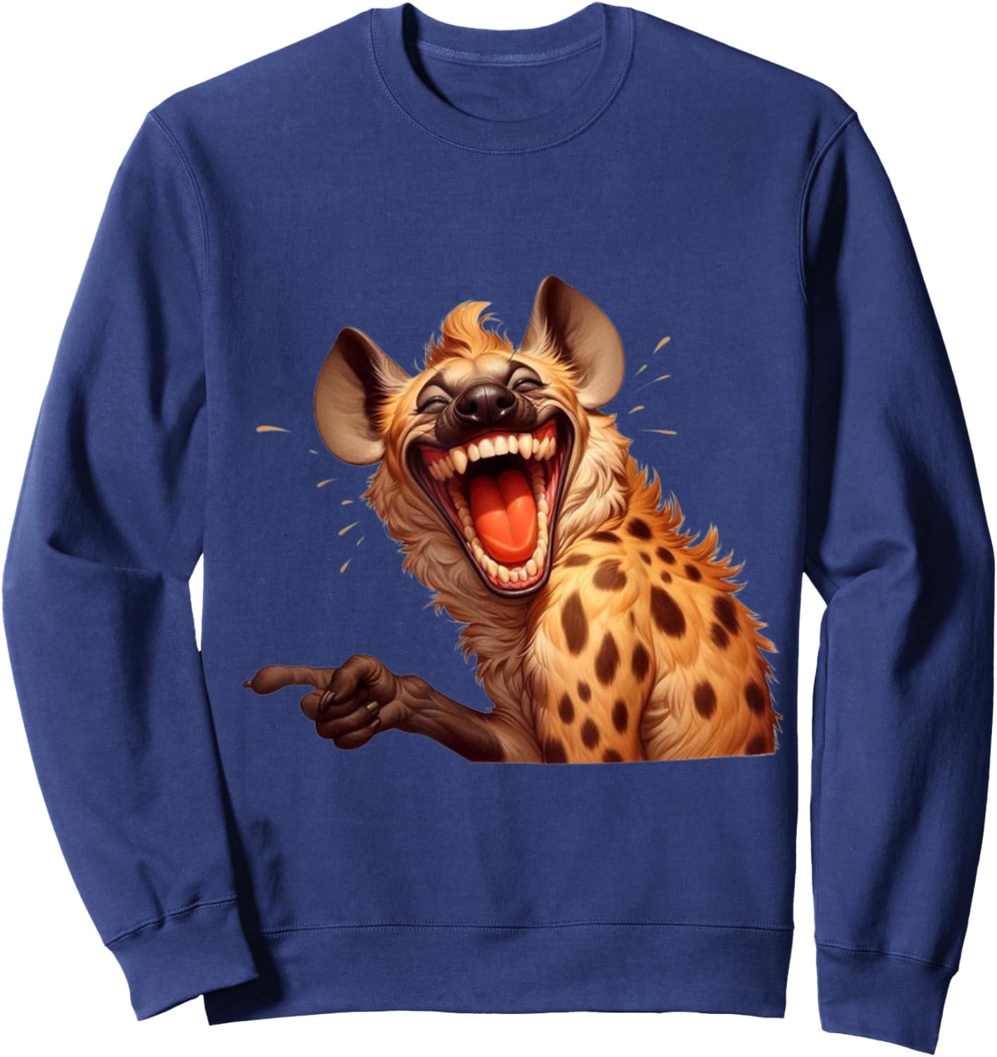 Humorous Hyena. Sweatshirt - Sweatshirt | Navy
