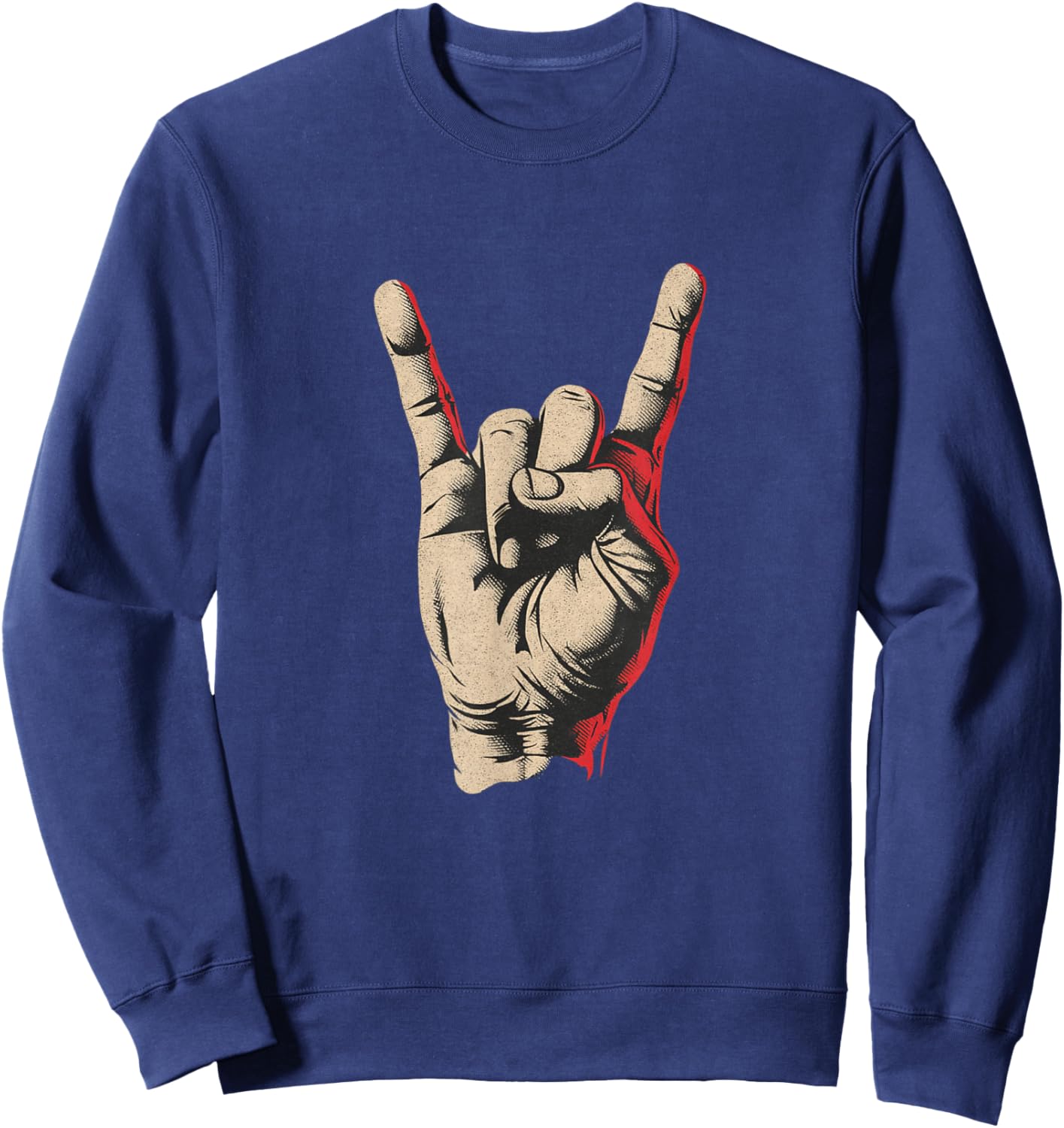 Awesome Rock'n Roll Sign Costume for Boys and Girls Sweatshirt - Sweatshirt | Navy