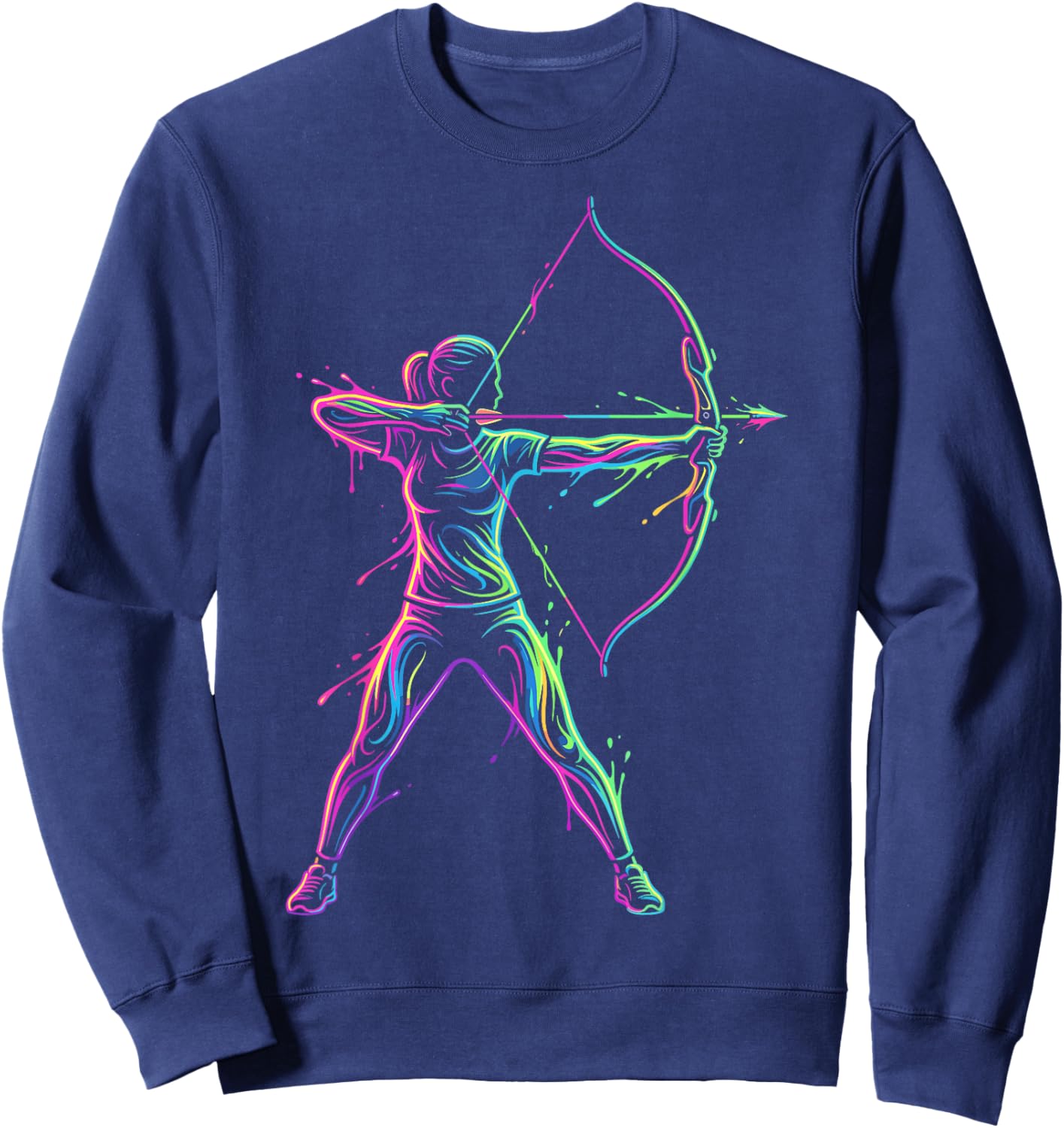 Archery Player Women Kids Girls Sweatshirt - Sweatshirt | Navy
