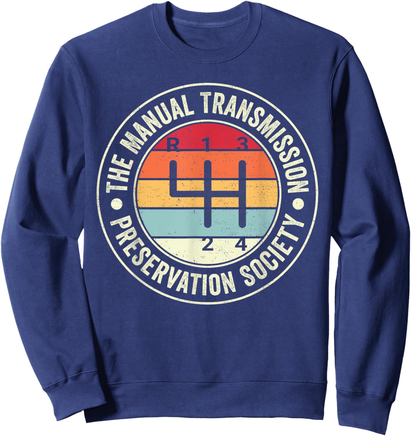 4 Speed Manual Transmission Preservation Society Sweatshirt - Sweatshirt | Navy