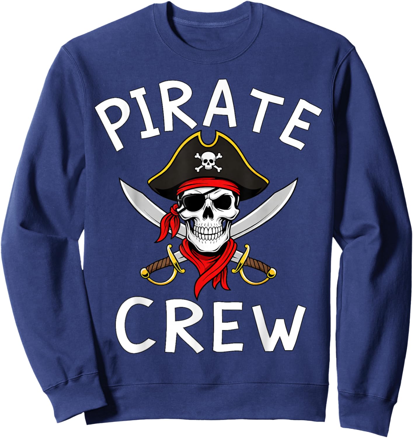 Kids Boys Pirate Crew Birthday Party Supplies Group Matching Sweatshirt - Sweatshirt | Navy