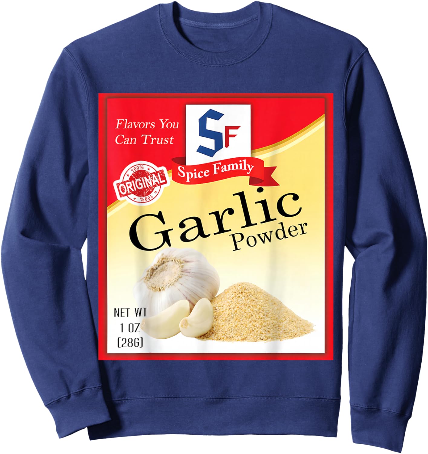 Garlic Powder Spice Group Costume Family Matching Halloween Sweatshirt - Sweatshirt | Navy