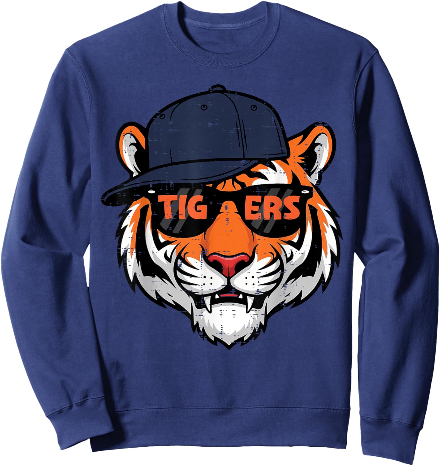Tiger Cap Boys Youth Teen Kids Men Women Girls Sweatshirt - Sweatshirt | Navy