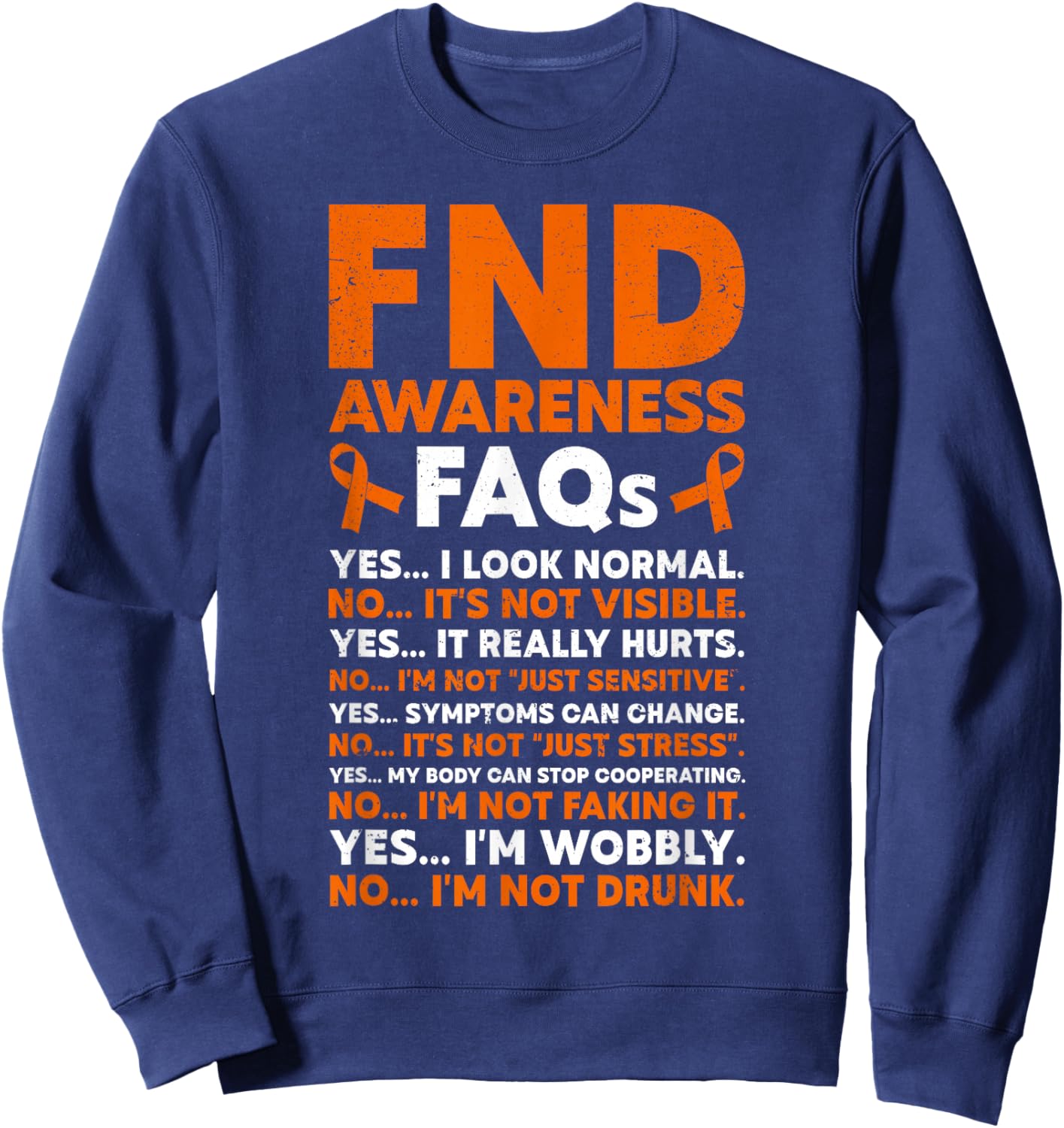 Functional Neurological Disorder FND Warrior Sweatshirt - Sweatshirt | Navy