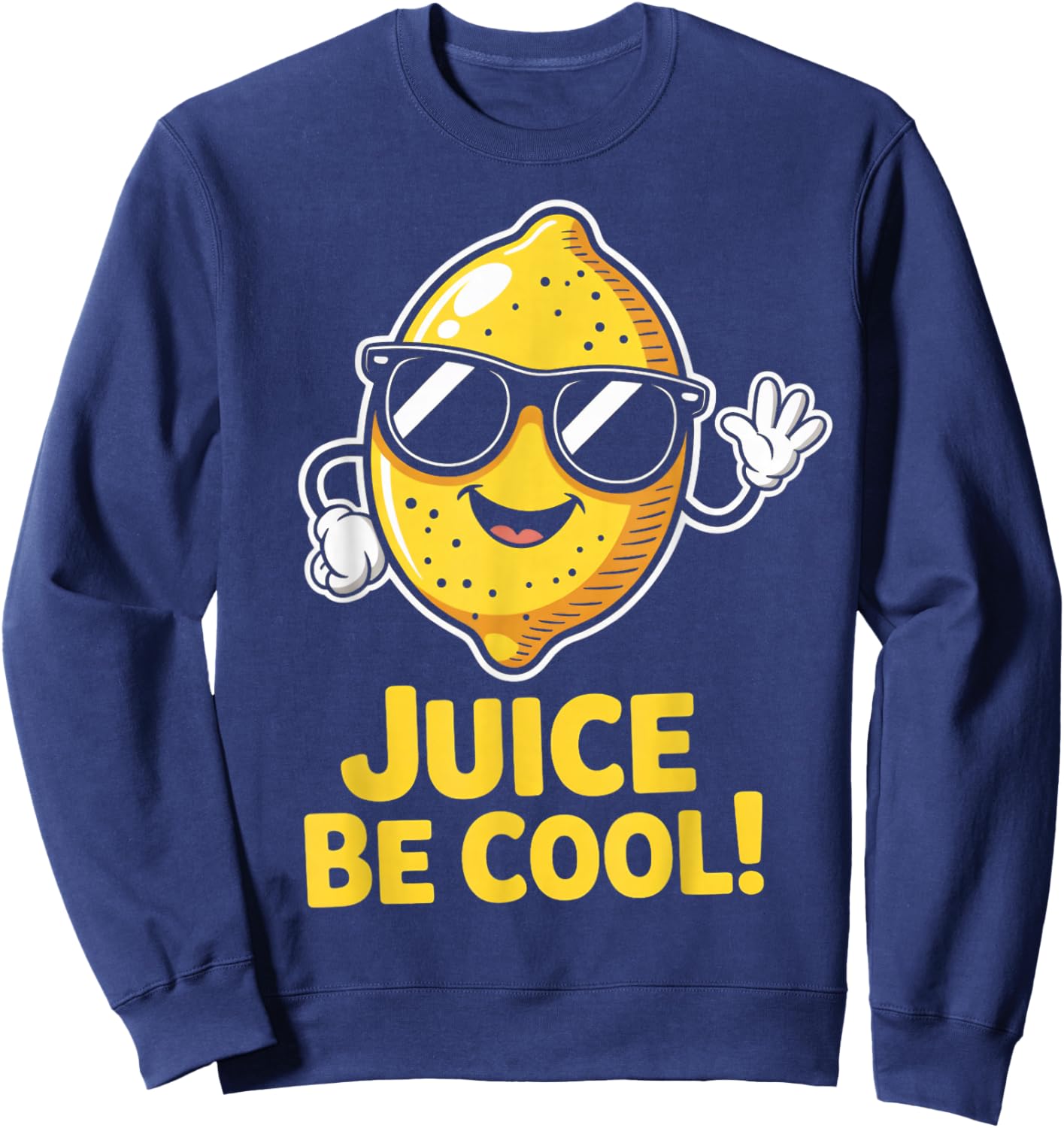 Juice Be Cool Lemonade Fruit Lovers Tropical Sunglass Lemon Sweatshirt - Sweatshirt | Navy
