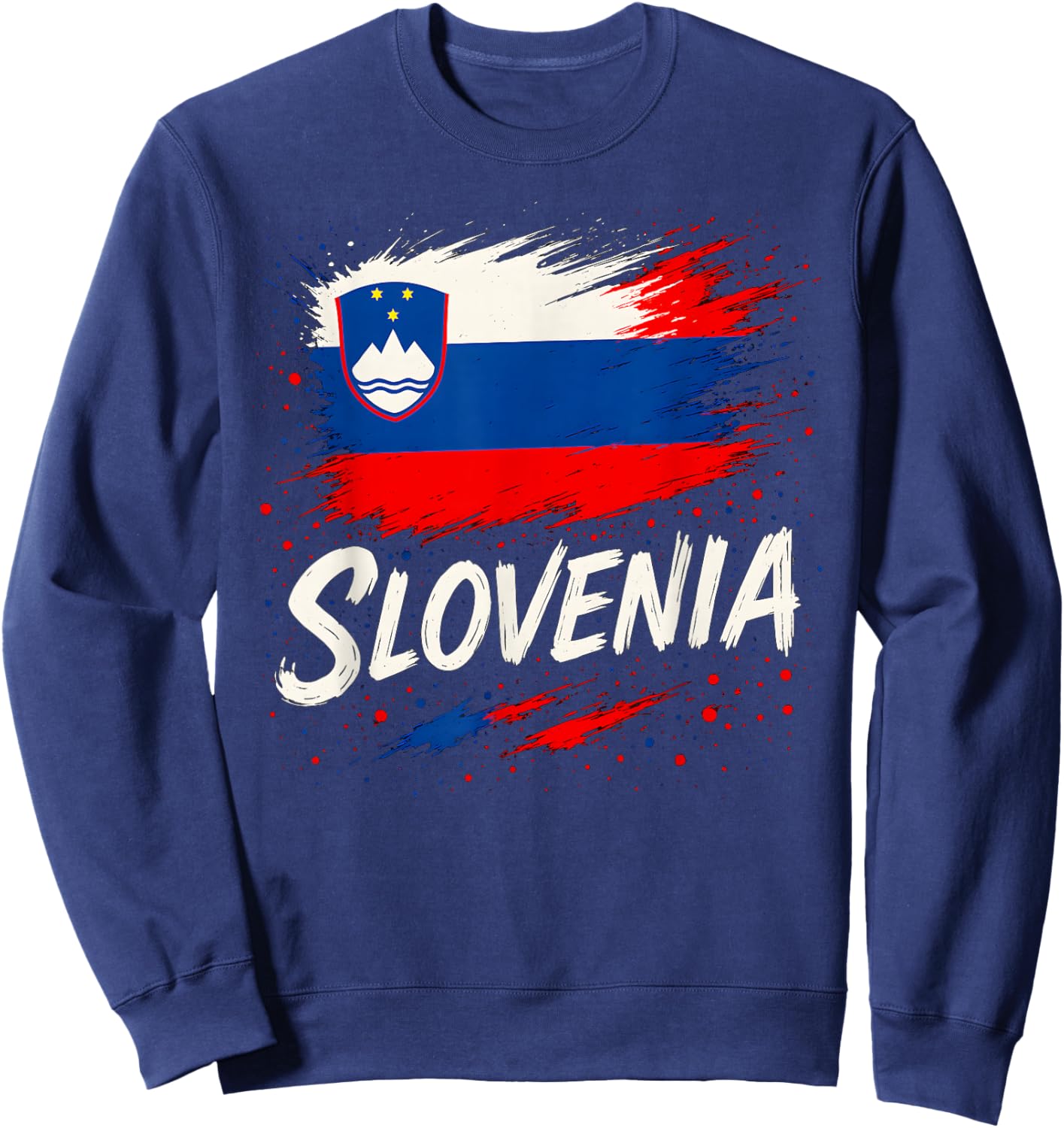 Slovenia Slovenian Flag Sweatshirt - Sweatshirt | Navy