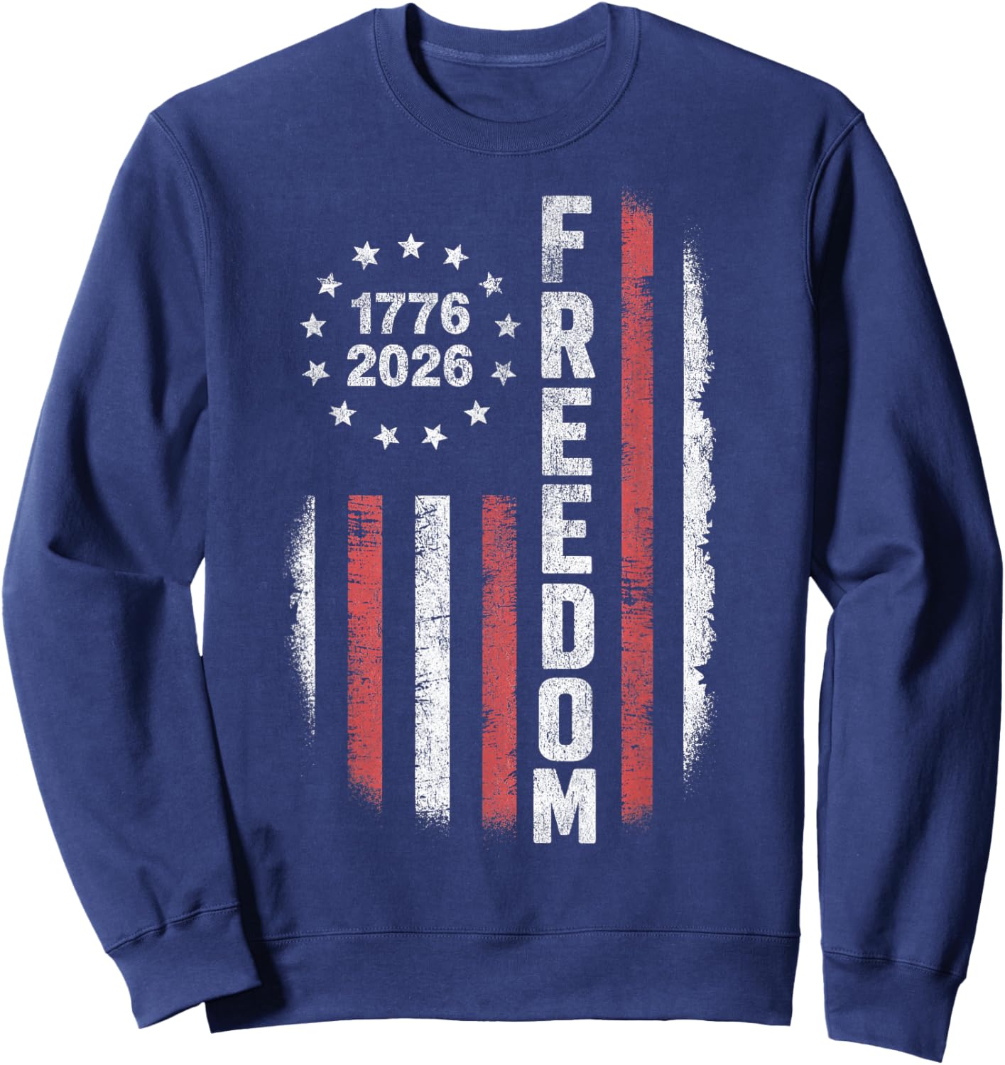 Vintage American Flag Sweatshirt - Sweatshirt | Navy