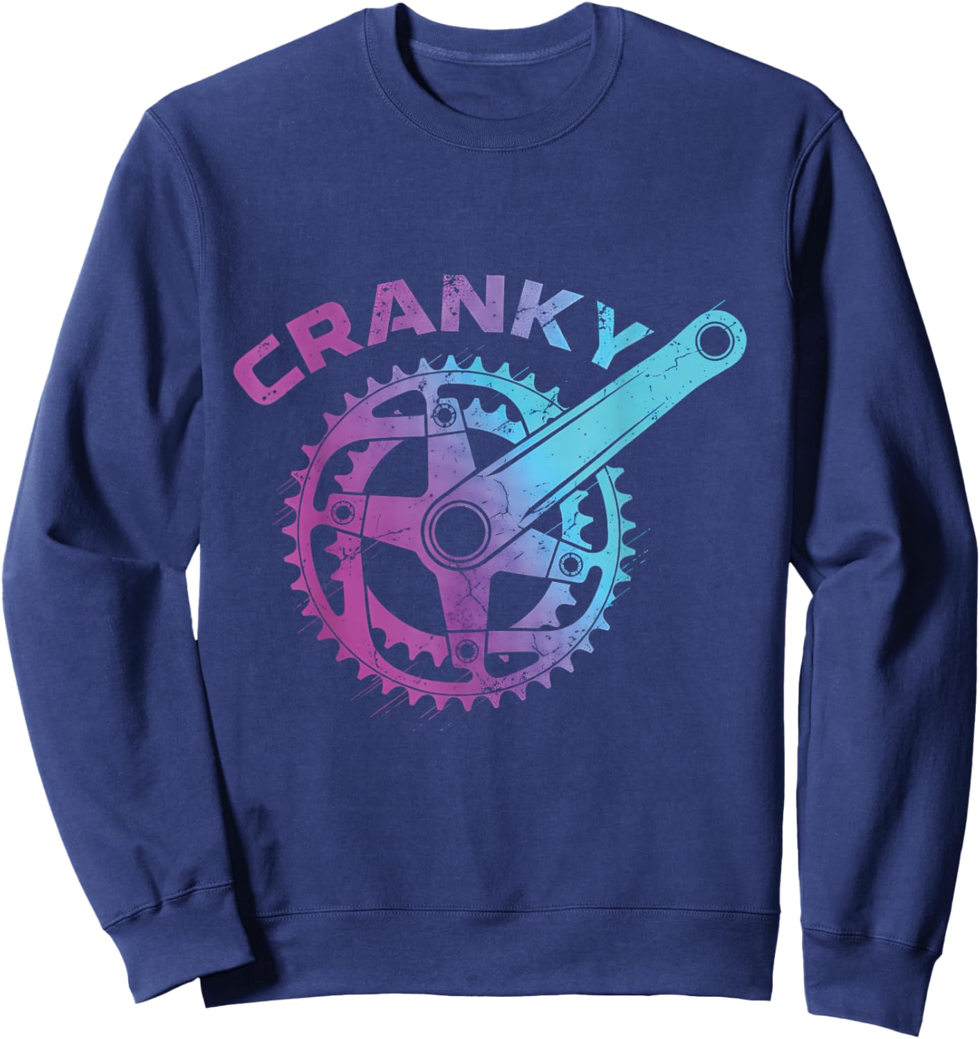 Cranky Bike Gear Cycling Lover Cyclist | Bicycle Lover Sweatshirt - Sweatshirt | Navy