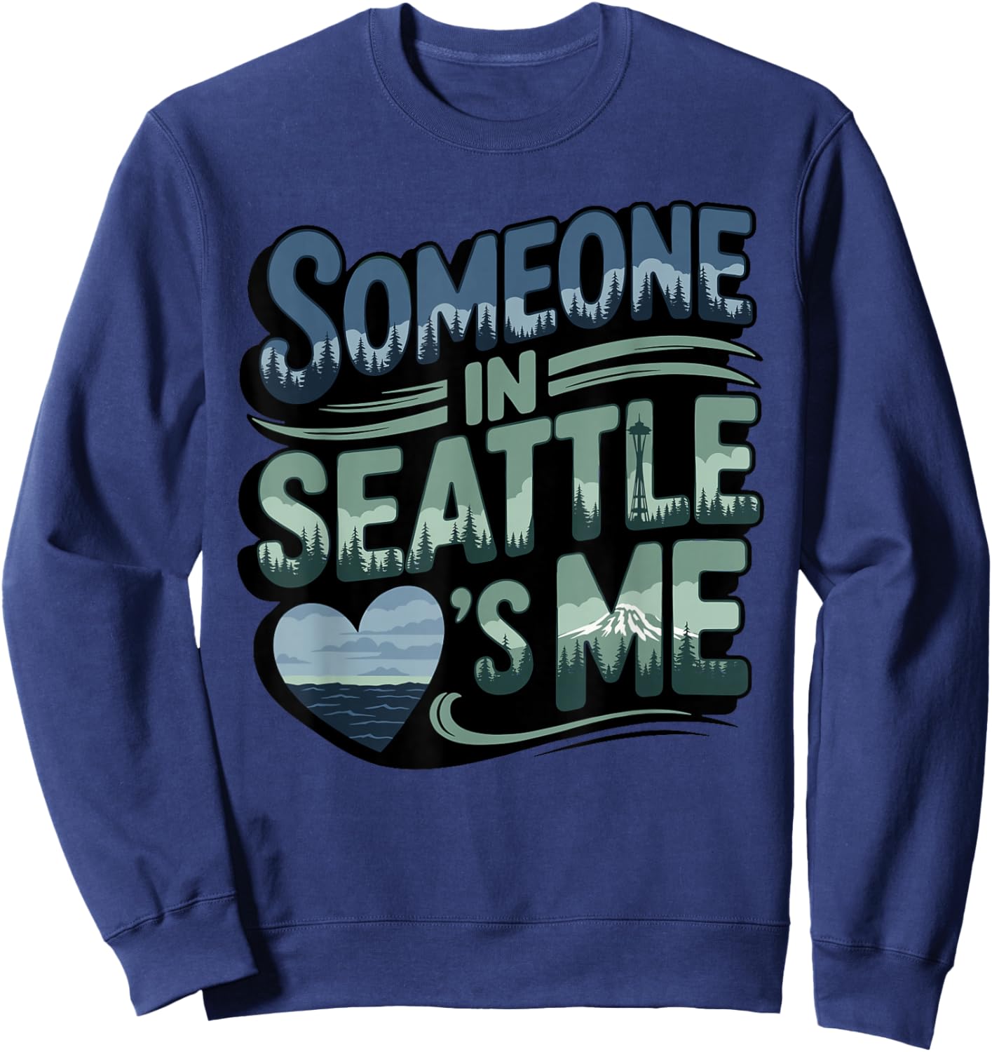 Someone in Seattle Loves Me Sweatshirt - Sweatshirt | Navy
