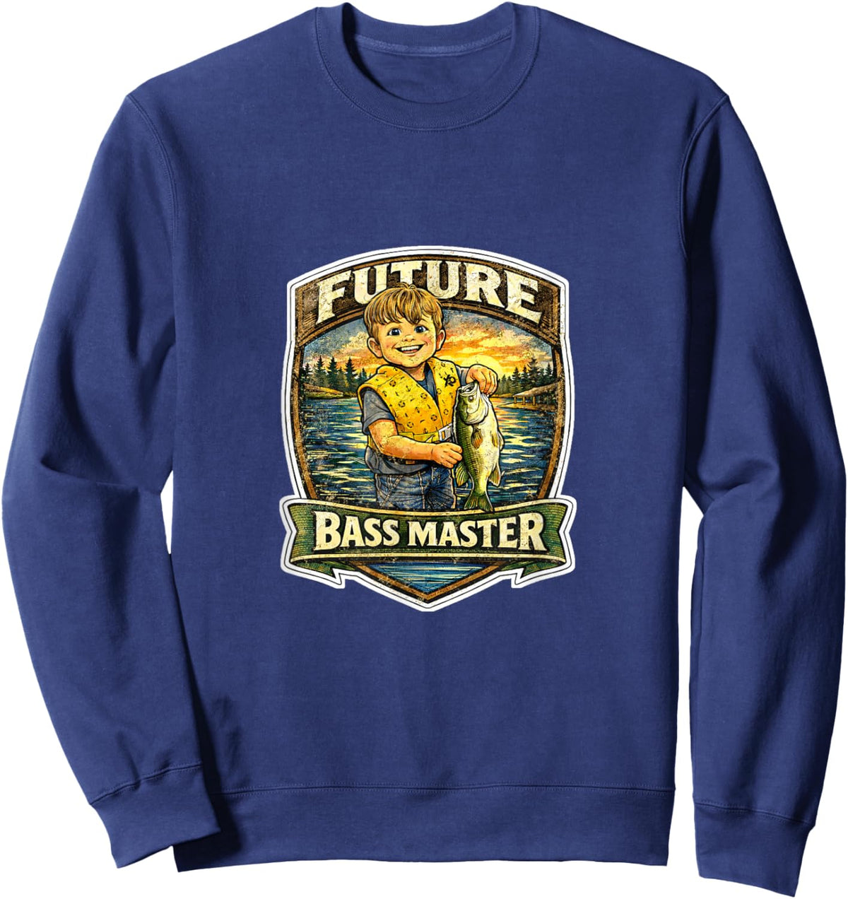 Future Bass Master Kid Fisherman Sweatshirt - Sweatshirt | Navy