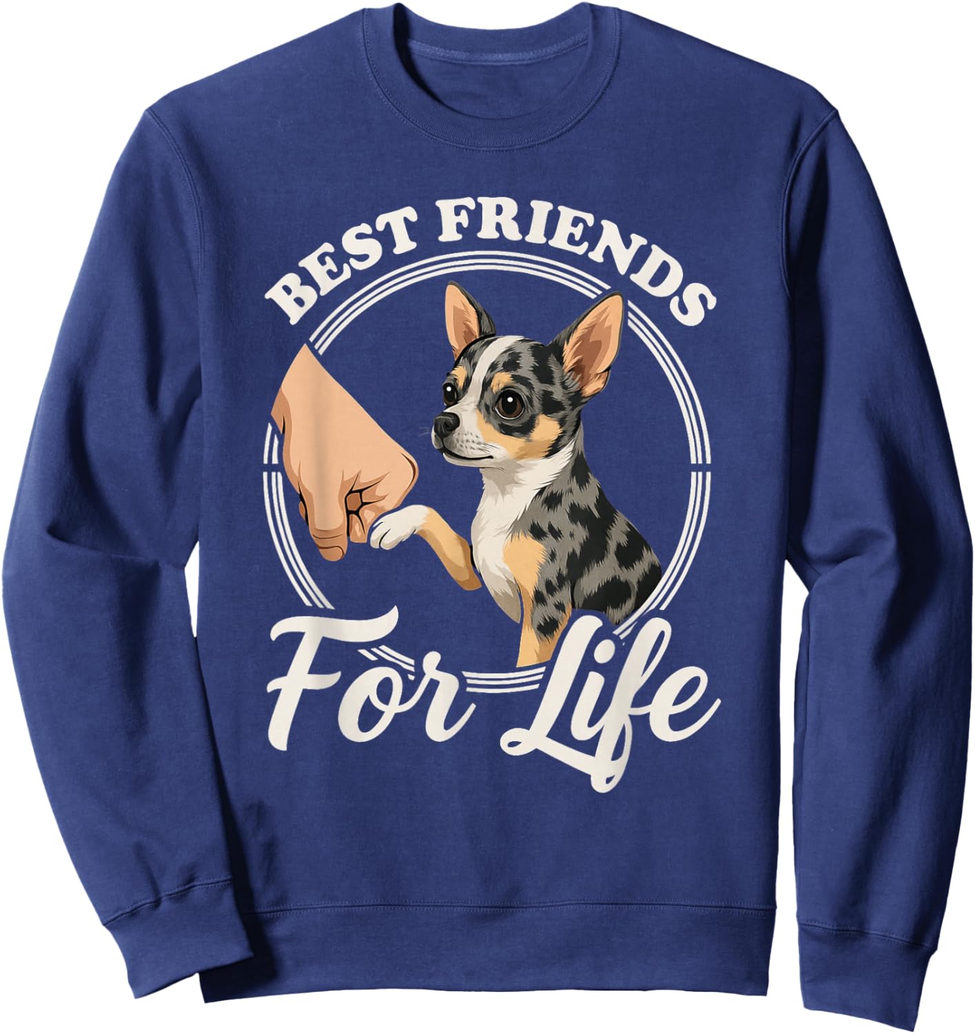 Chihuahua Lovers Design Merle Chihuahua Dog Sweatshirt - Sweatshirt | Navy