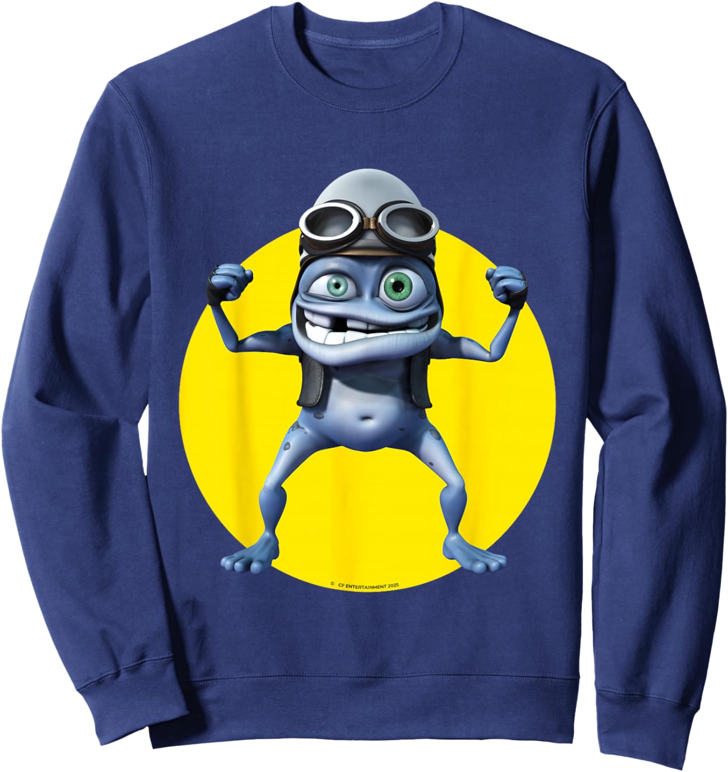 Crazy Frog Axel F Double Bicep Pose Sweatshirt - Sweatshirt | Navy