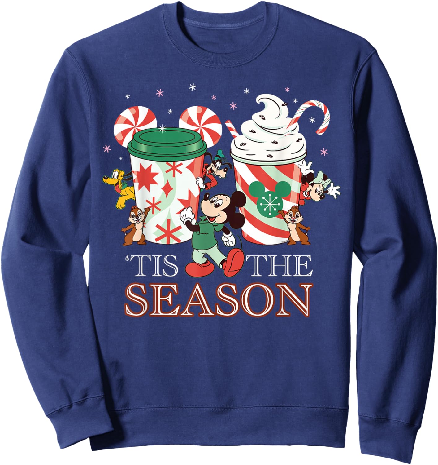 Disney Mickey & Friends 'Tis The Season Christmas Coffee Sweatshirt - Sweatshirt | Navy