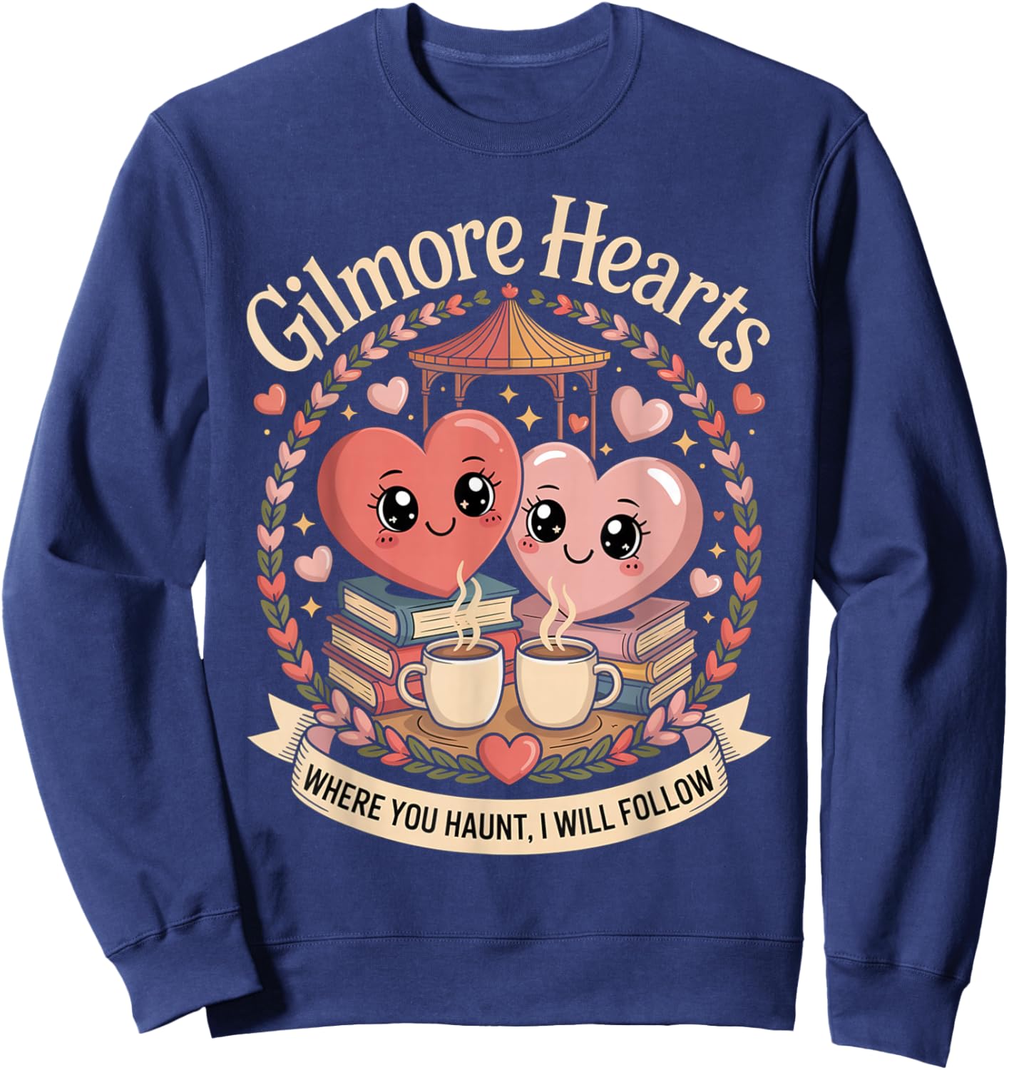 Gilmore Hearts Where You Haunt I Will Follow Valentine´s Day Sweatshirt - Sweatshirt | Navy
