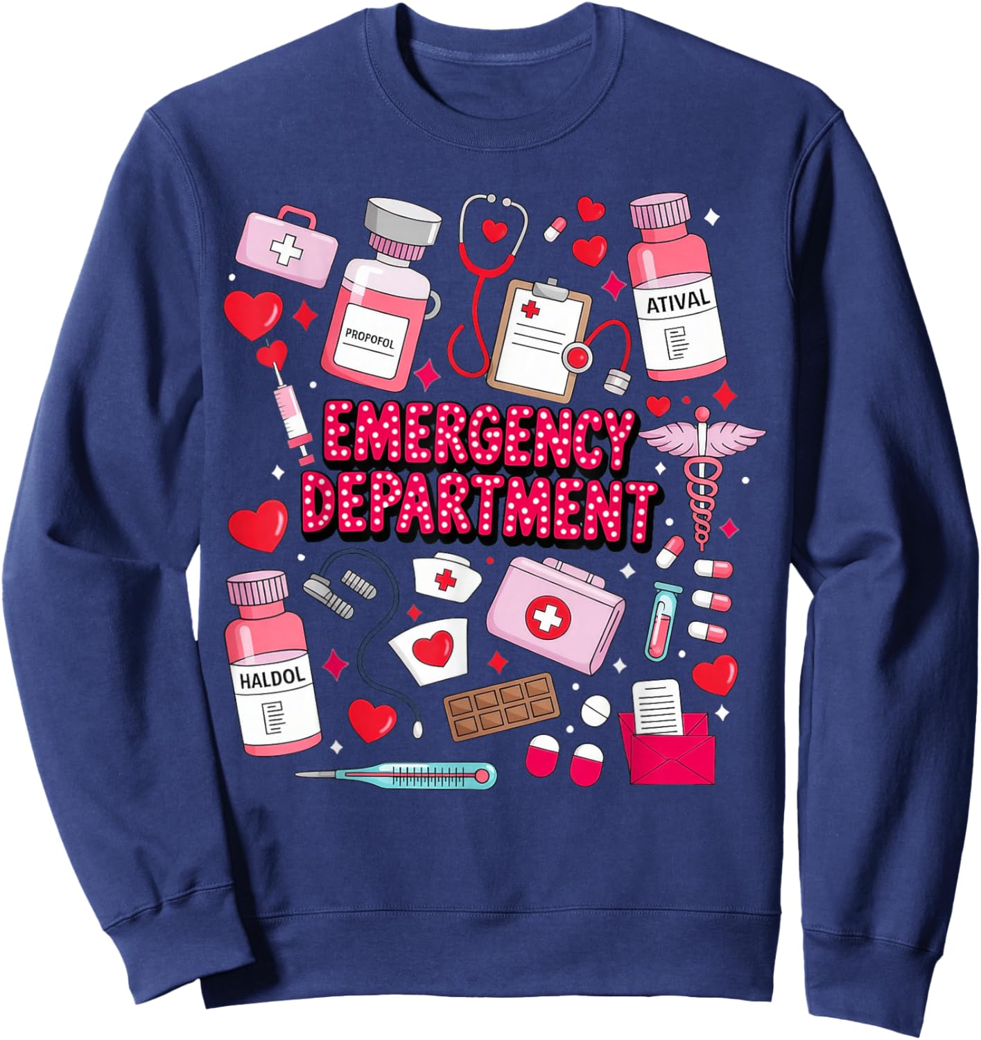 Emergency Department ED ER Nurse Sweatshirt - Sweatshirt | Navy