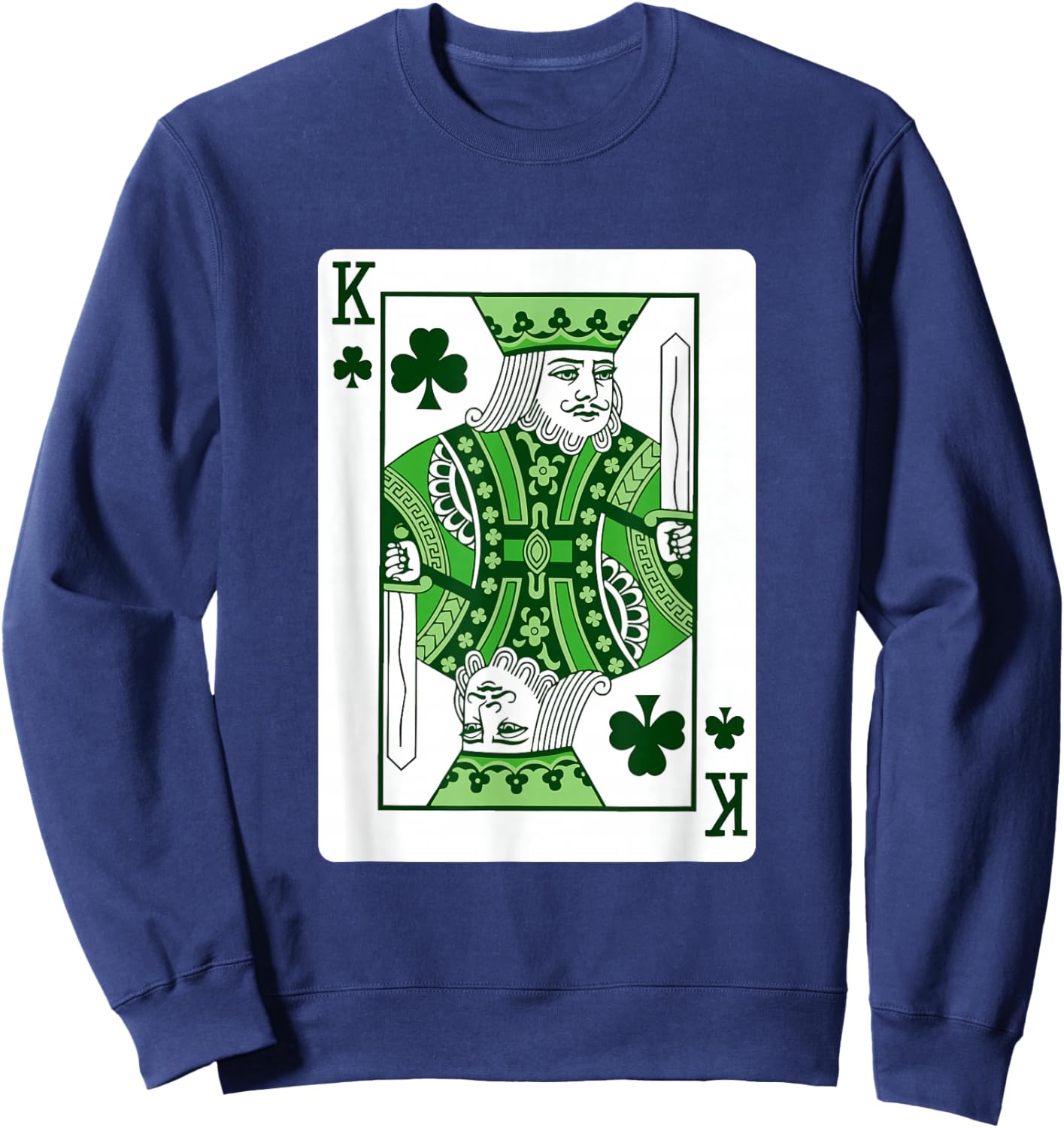 King of Shamrock - St Patrick's Day Irish Pride Sweatshirt - Sweatshirt | Navy