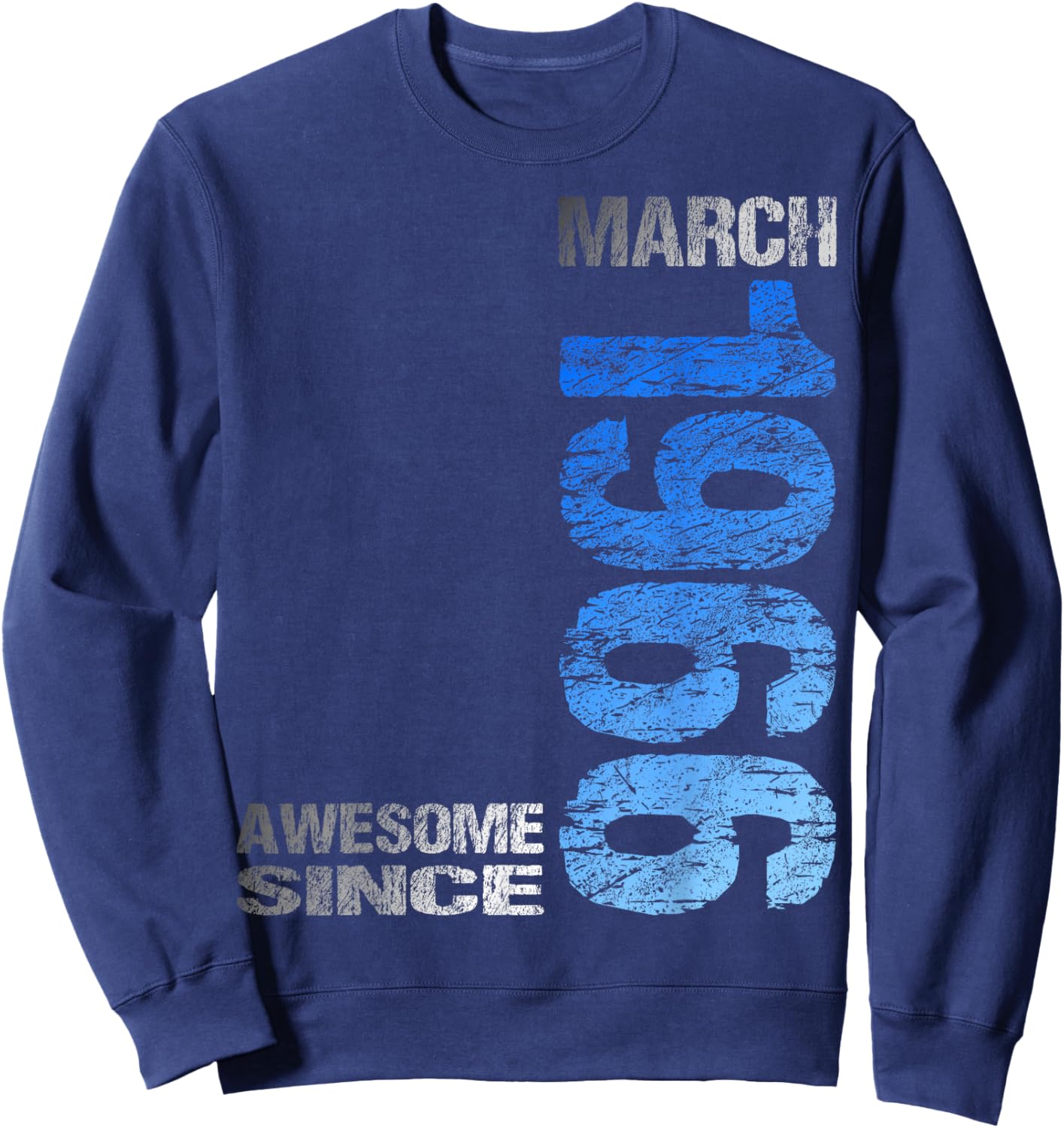 Awesome Since March 1966 Vintage 60. Birthday Sweatshirt - Sweatshirt | Navy