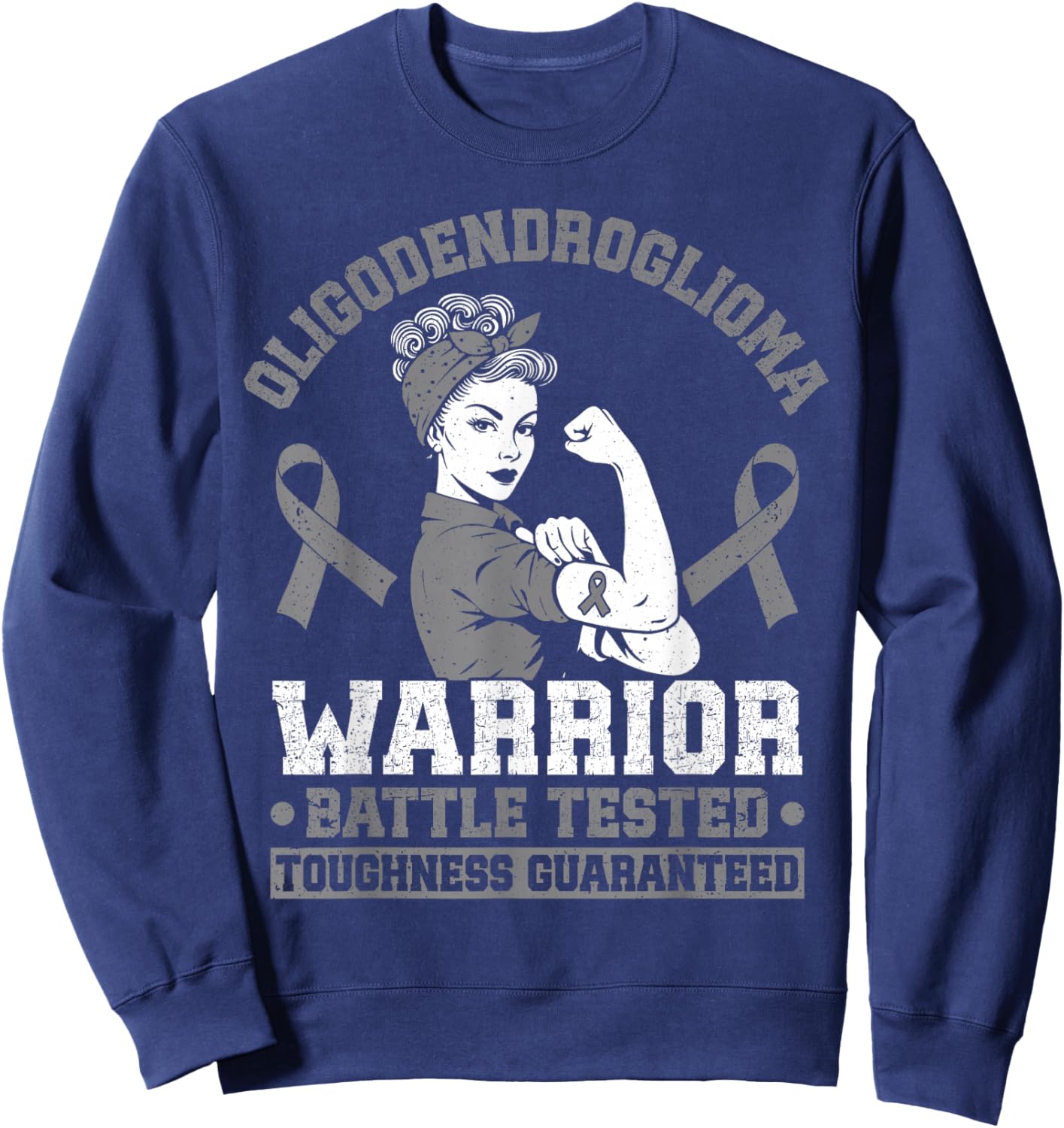 Oligodendroglioma Warrior Sweatshirt - Sweatshirt | Navy