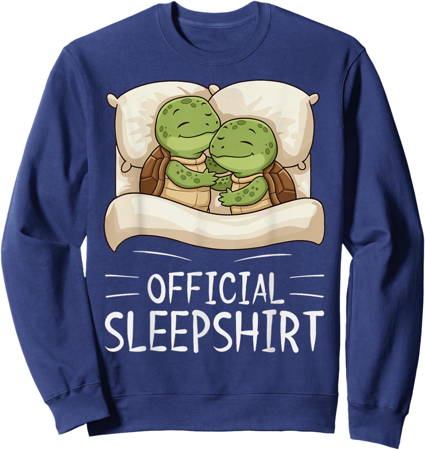 Turtle Animal Official Sleepshirt Pajamas Nightgown Sweatshirt - Sweatshirt | Navy