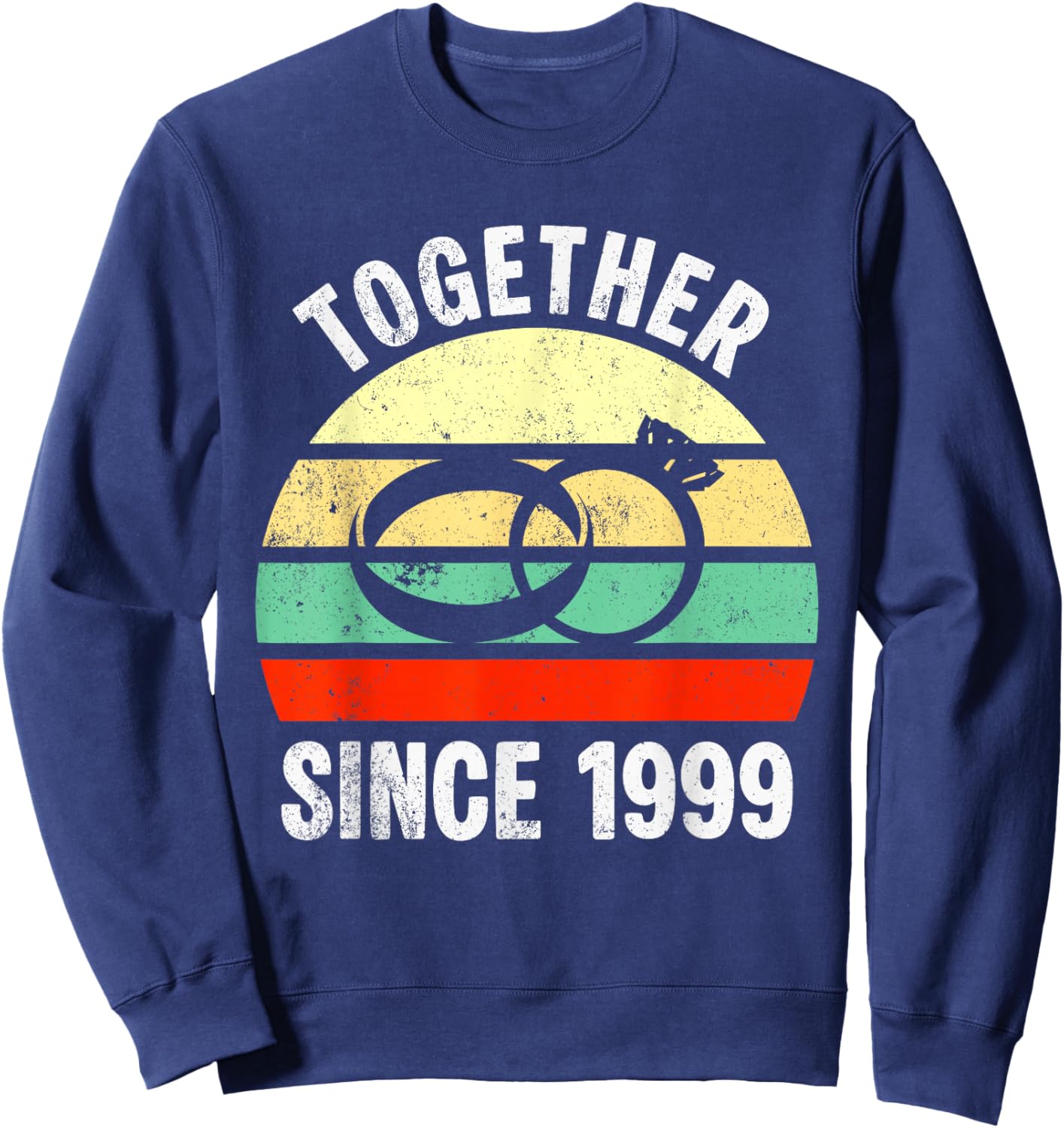 Together Since 1999 Vintage Romance 27th Wedding Anniversary Sweatshirt - Sweatshirt | Navy