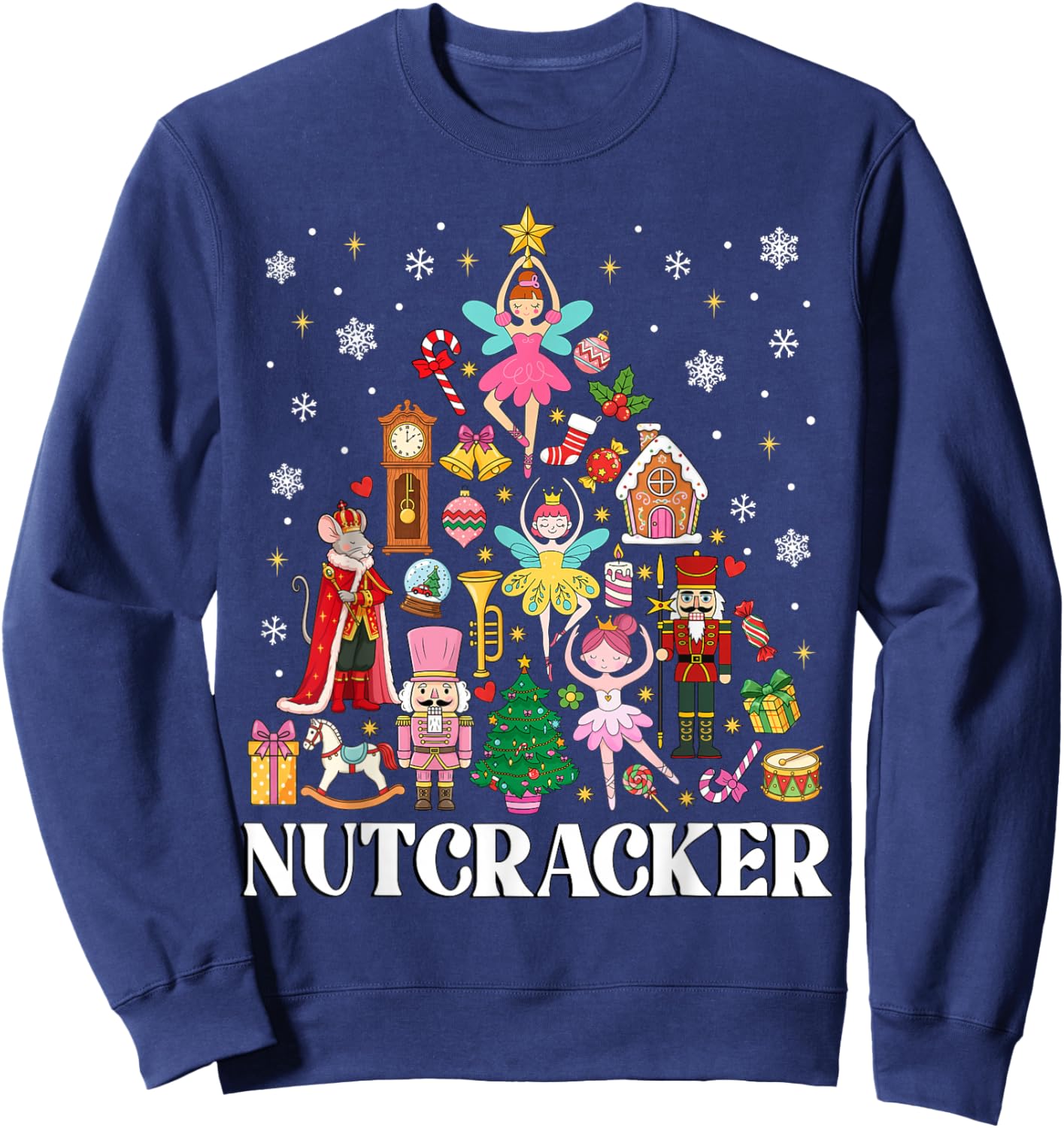 Nutcracker Squad Holiday Christmas Family Matching Pajamas Sweatshirt - Sweatshirt | Navy