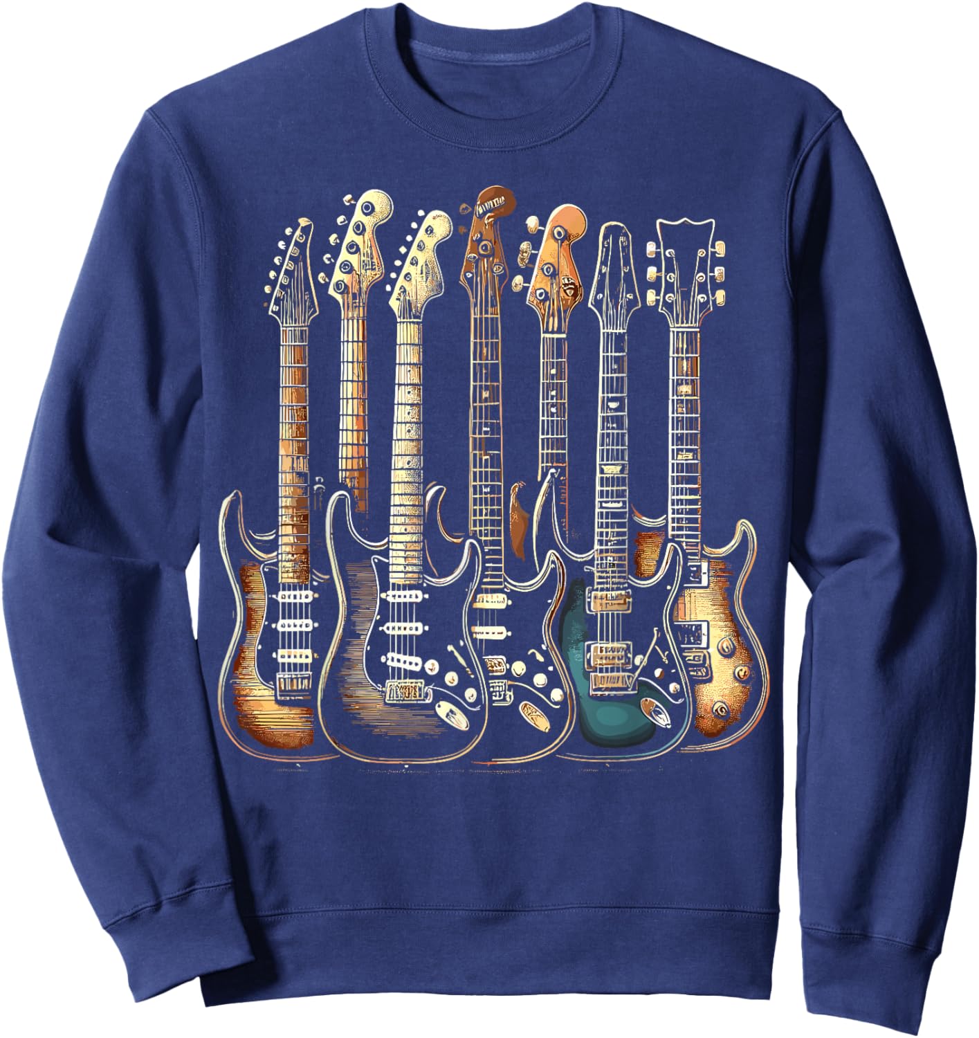 Guitars Music Guitarists Guitar Sweatshirt - Sweatshirt | Navy
