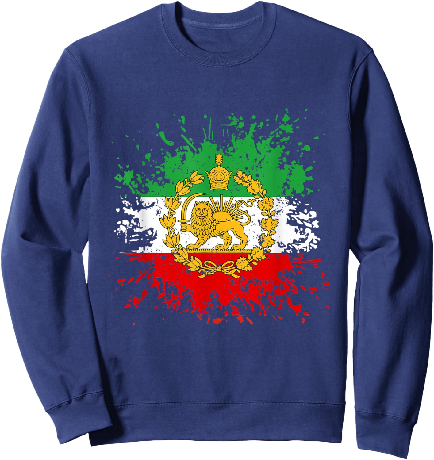 Iran Lion Sun Flag,Iran,Persian,Shir o Khorshid Sweatshirt - Sweatshirt | Navy