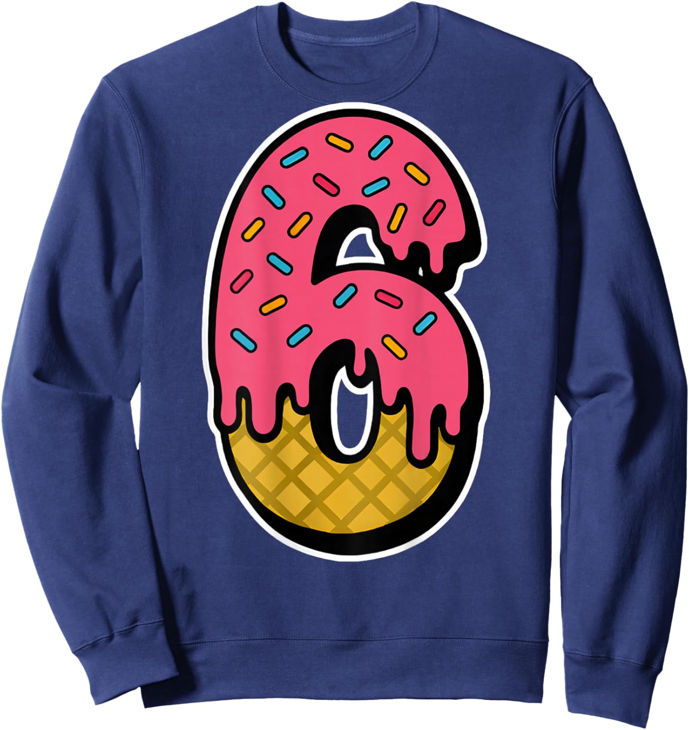 Funny Number 6 67 Costume Matching Group Halloween On Back Sweatshirt - Sweatshirt | Navy