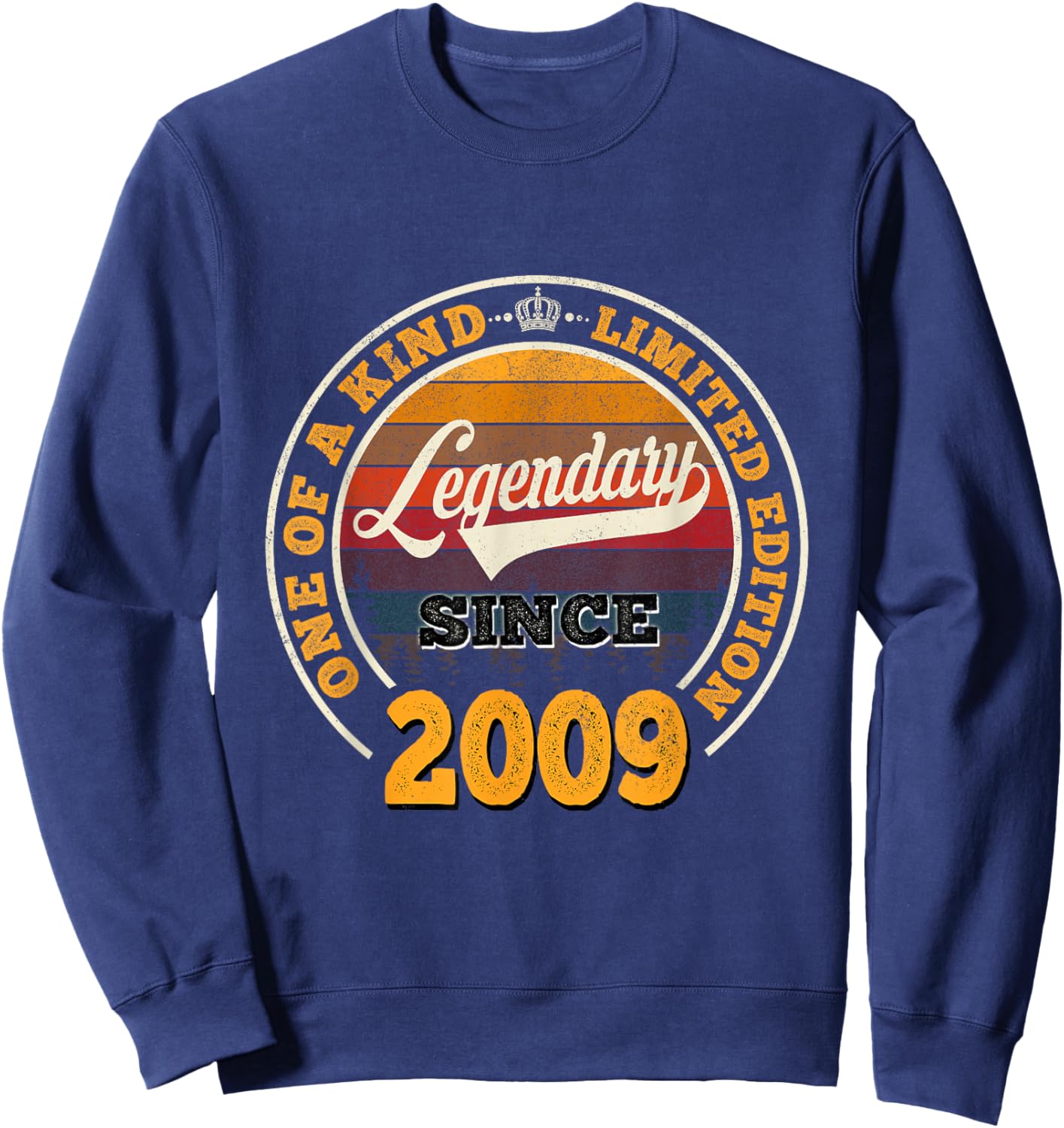 17th Birthday Gift Legendary Since 2009 17 Years Old Sweatshirt - Sweatshirt | Navy