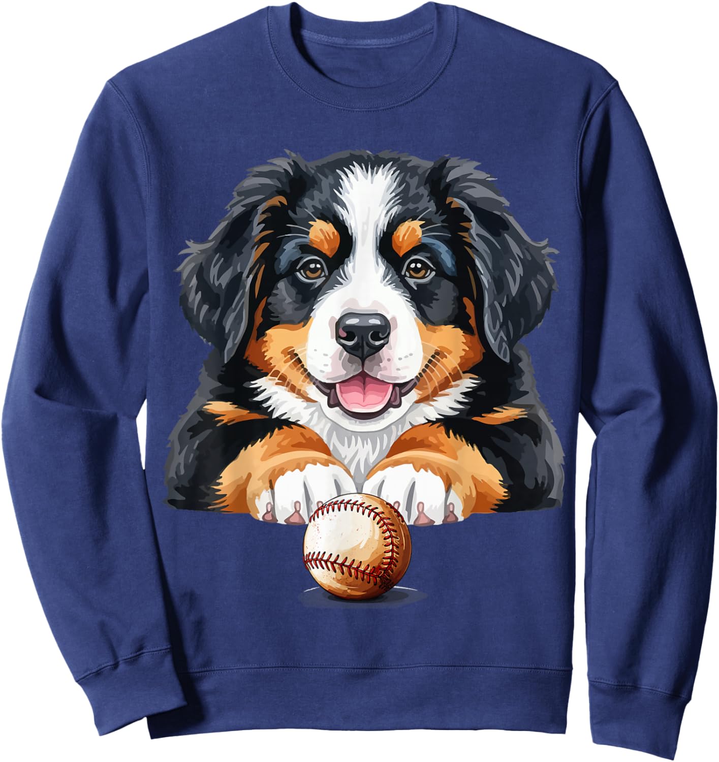 Baseball Dog Men & Women Sweatshirt - Sweatshirt | Navy