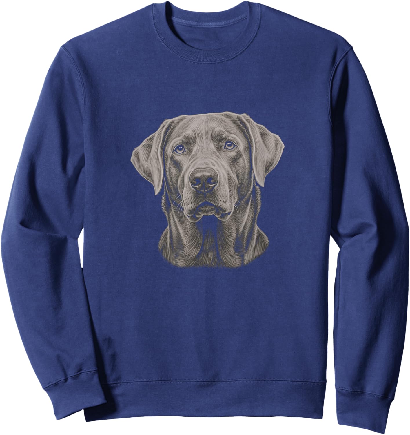 Silver Labrador Drawing Art Design Sweatshirt - Sweatshirt | Navy