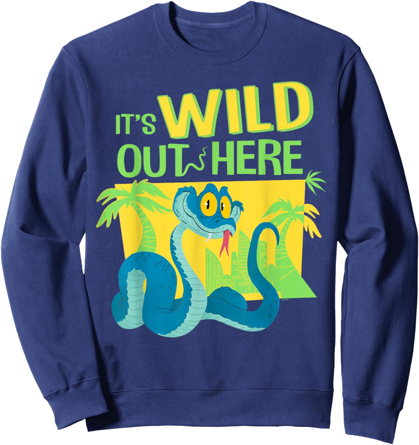 Disney Zootopia 2 Gary De'Snake It's Wild Out Here Funny Sweatshirt - Sweatshirt | Navy