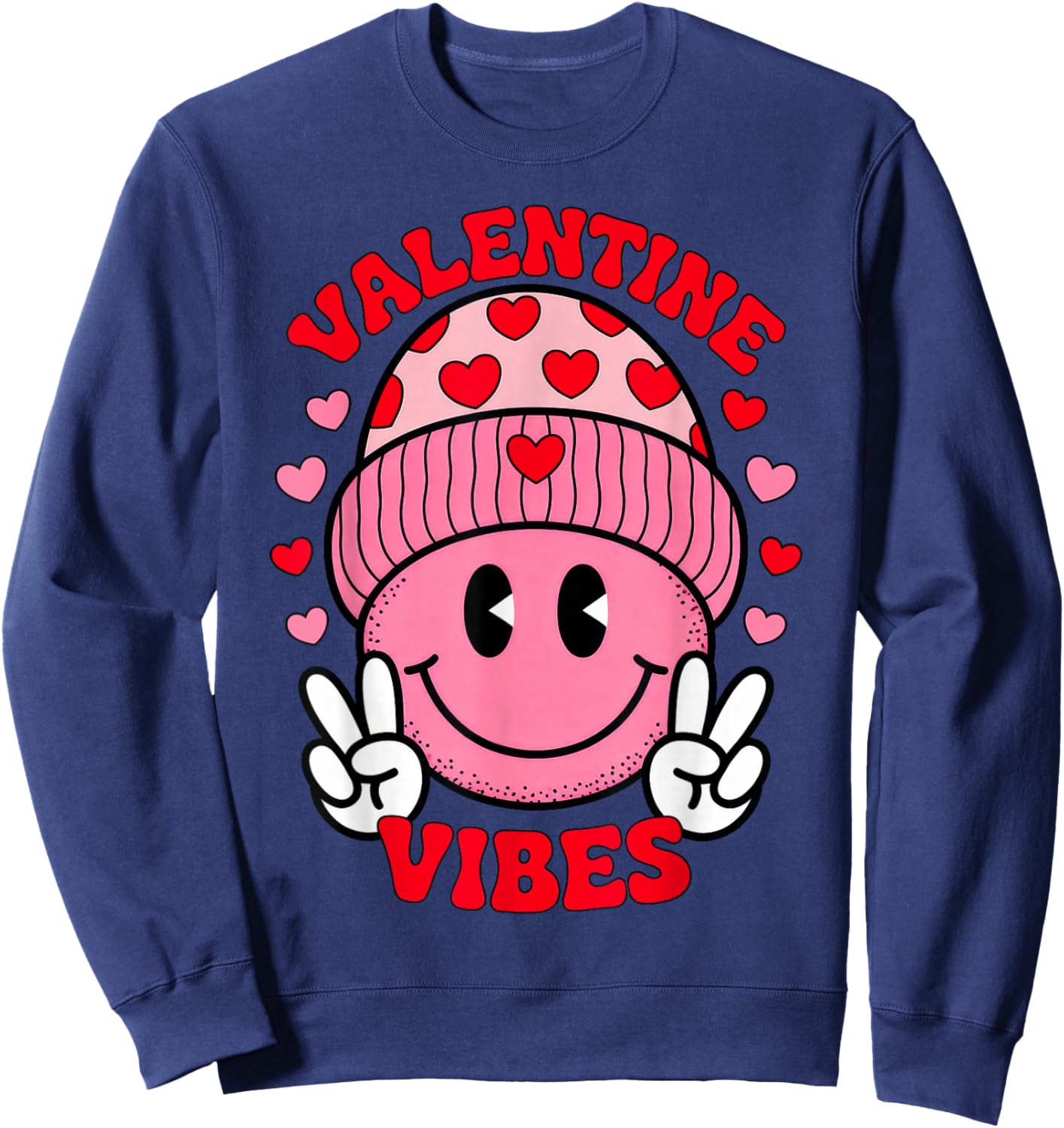 Valentine Vibes Sweatshirt - Sweatshirt | Navy