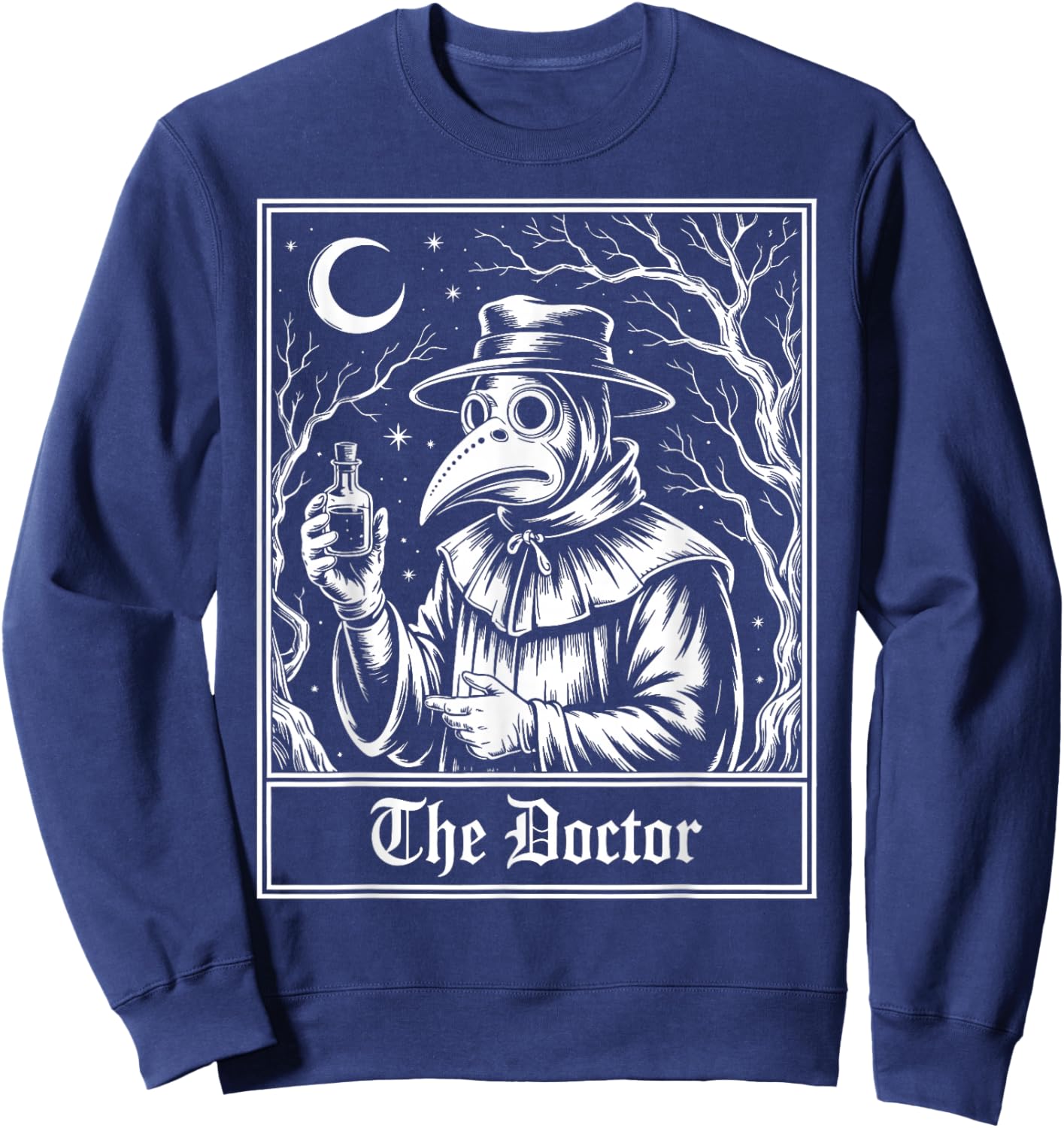Tarot Card Plague Doctor Sweatshirt - Sweatshirt | Navy