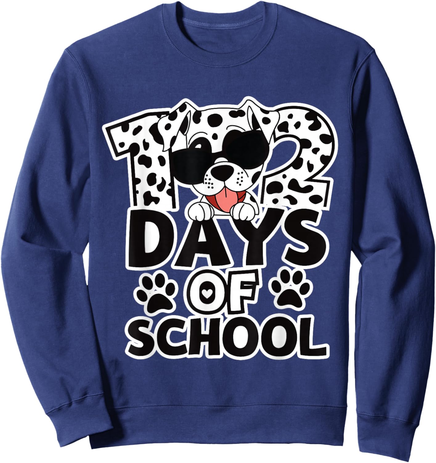 100 Days of School Dog Lover 102 Day of School for Boy Kids Sweatshirt - Sweatshirt | Navy