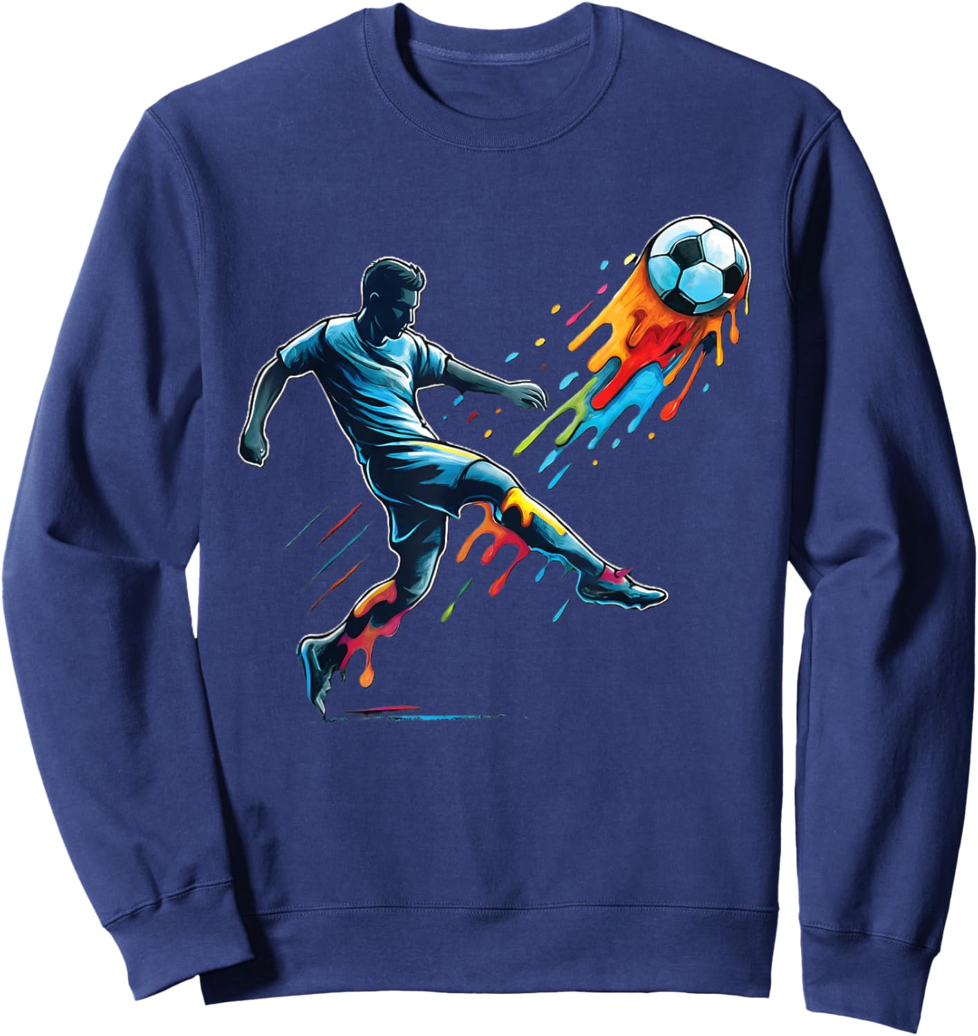 Soccer Drip Kids Youth Soccer Sweatshirt - Sweatshirt | Navy