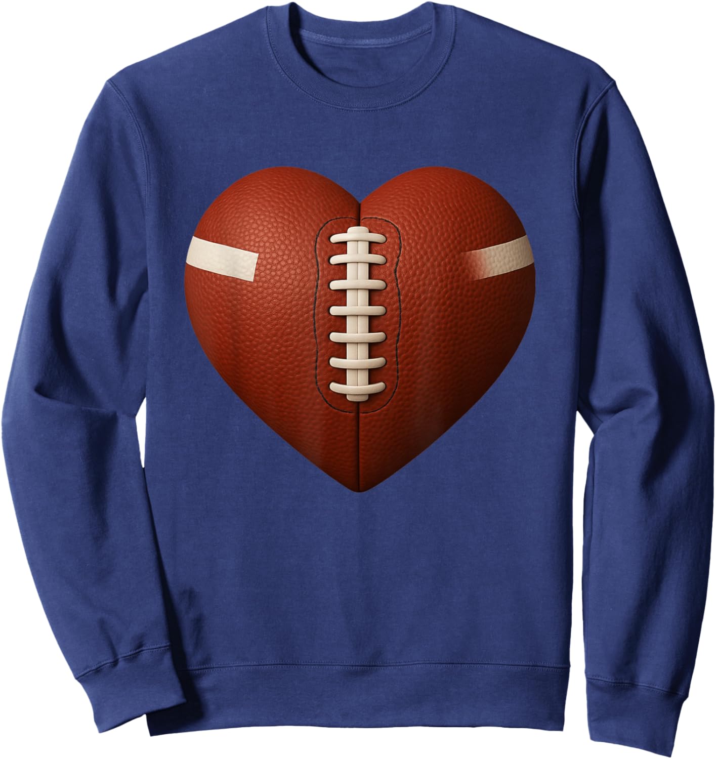Football Heart Shape American Football Valentines Day Boys Sweatshirt - Sweatshirt | Navy