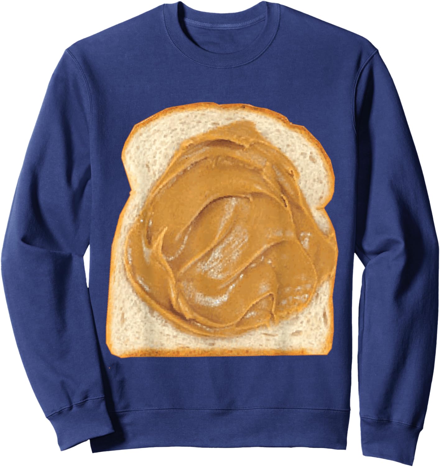 Peanut Butter On Bread Slice Costume Halloween Food Couples Sweatshirt - Sweatshirt | Navy