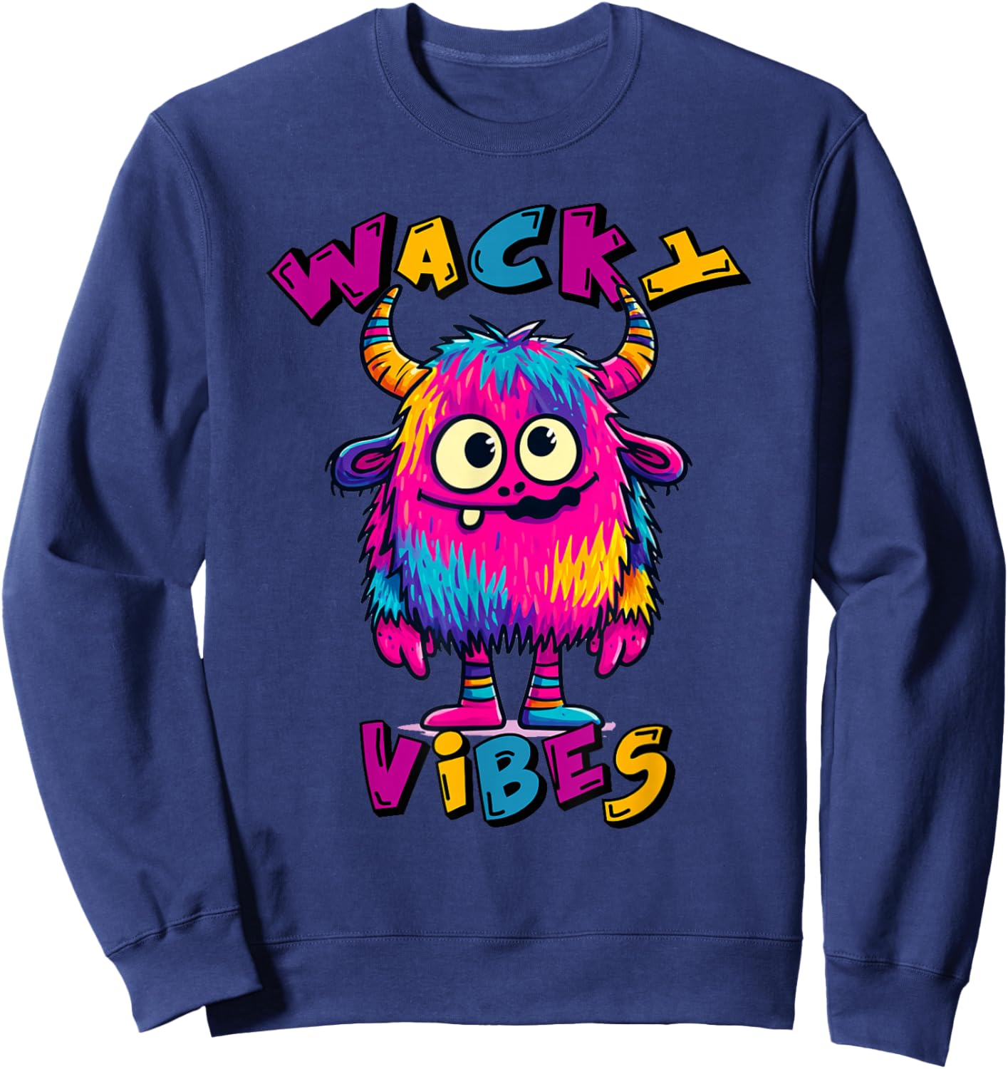 Wacky Vibes Kids & Teachers | Mismatch Day Spirit Week Funny Sweatshirt - Sweatshirt | Navy