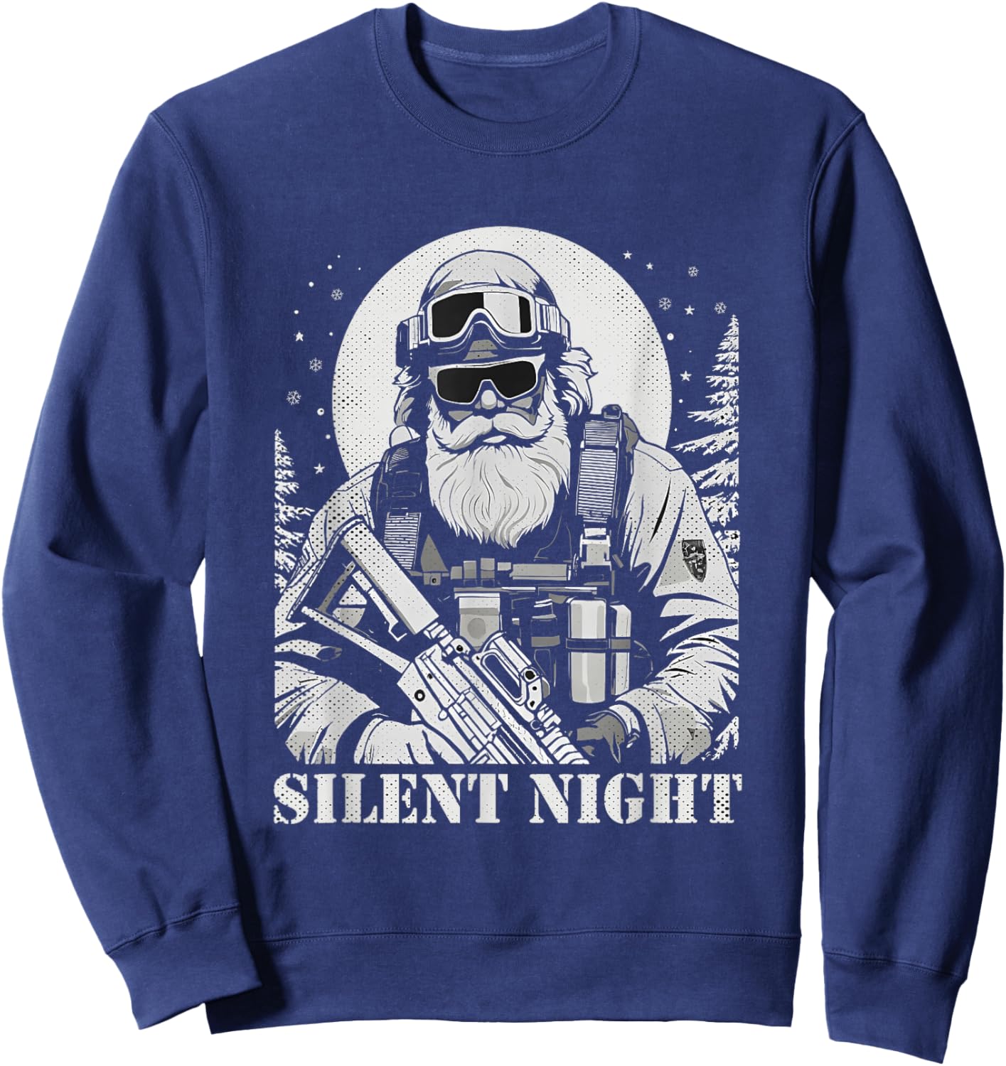 Veteran Santa Claus Patriotic American Soldier Vets Xmas Sweatshirt - Sweatshirt | Navy
