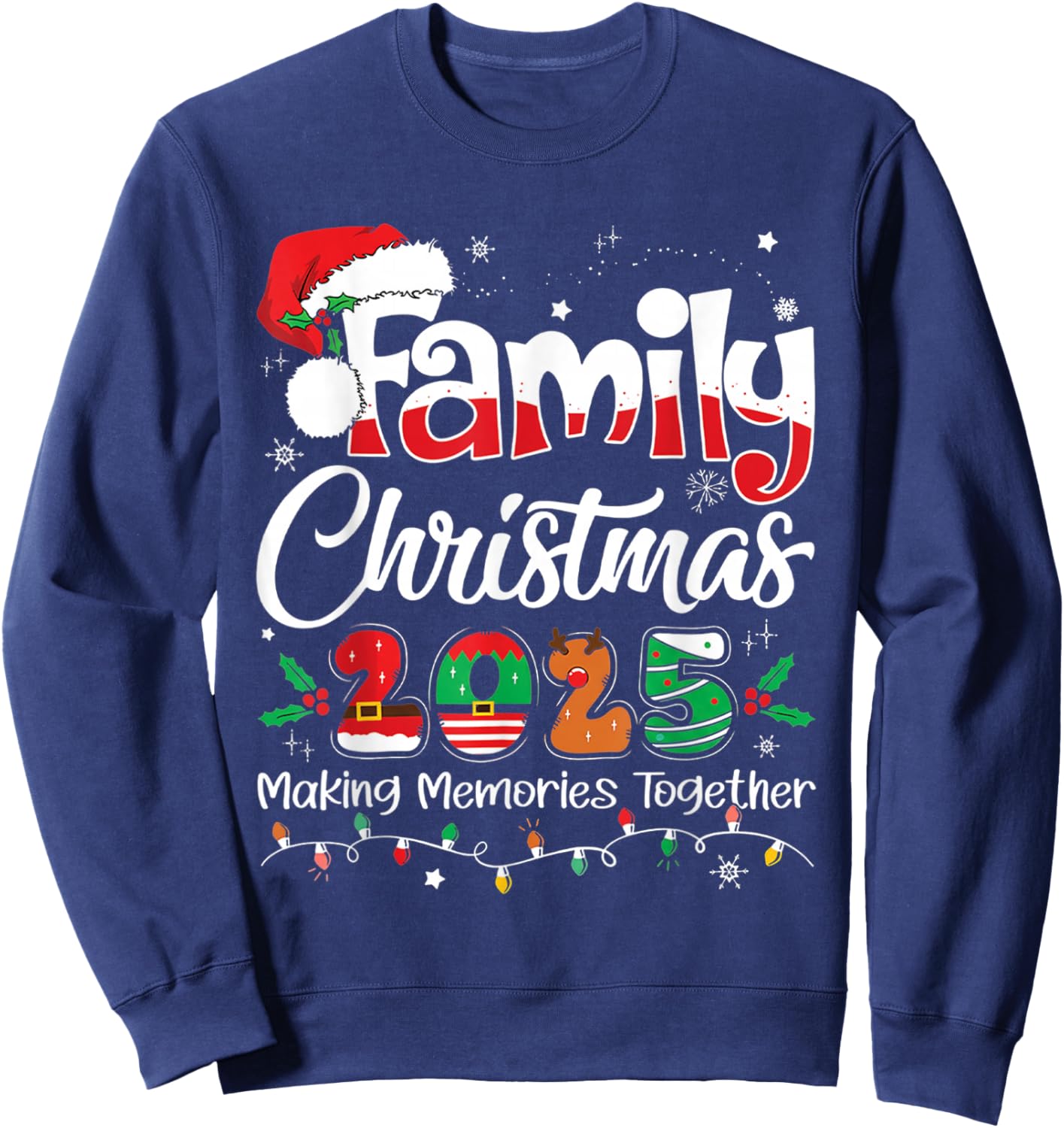 Family Christmas 2025 Matching Family Christmas Xmas Sweatshirt - Sweatshirt | Navy